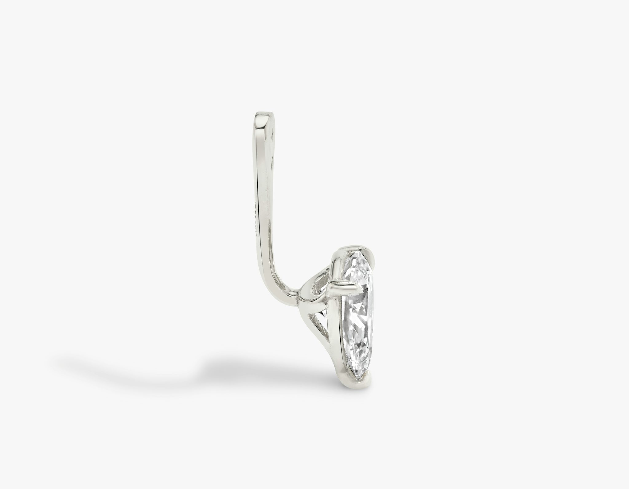 VRAI Solitaire Drop Ear Jacket | Pear | 14k | White Gold | caratWeight: 0.50ct