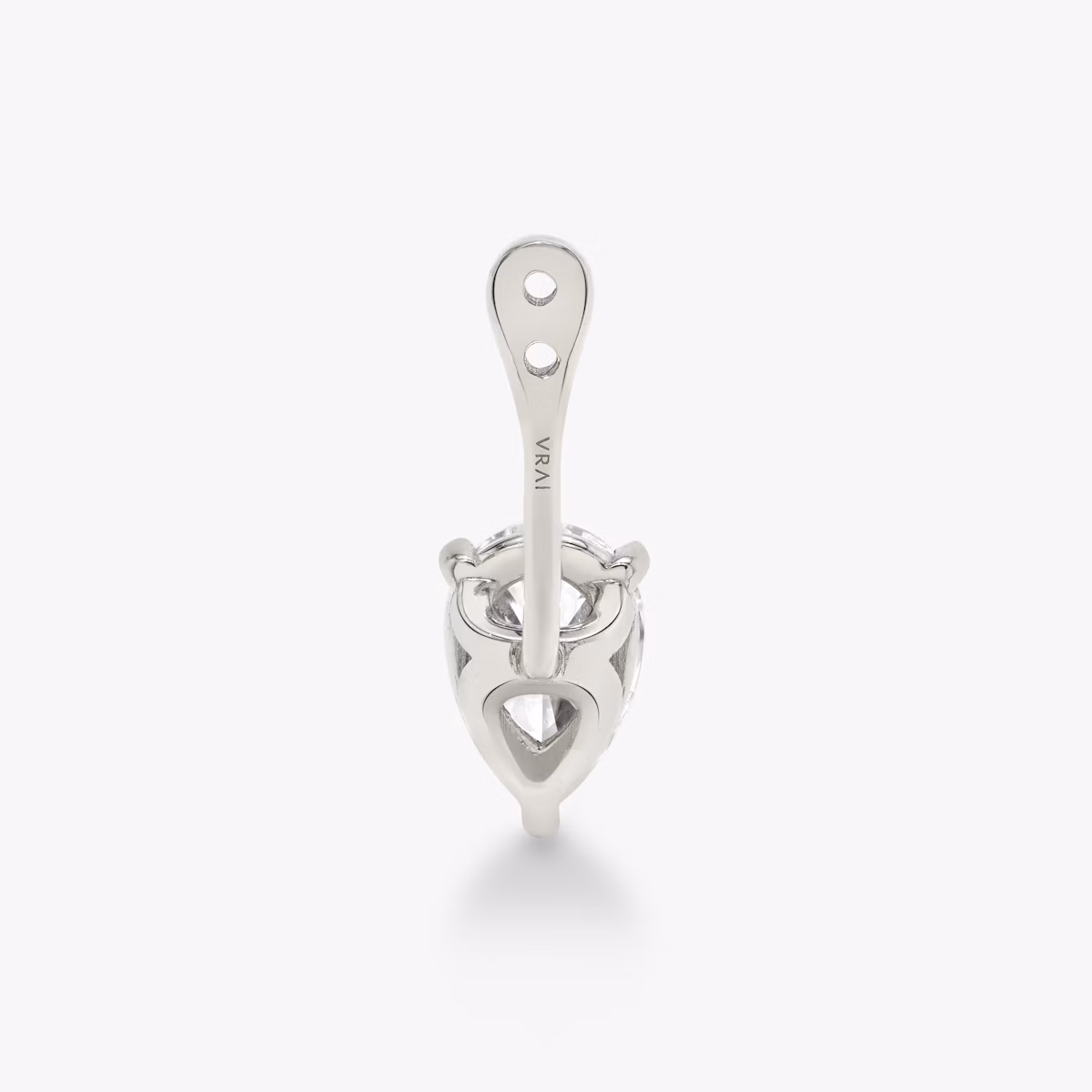 VRAI Solitaire Drop Ear Jacket | Pear | 14k | White Gold | caratWeight: 1.0ct