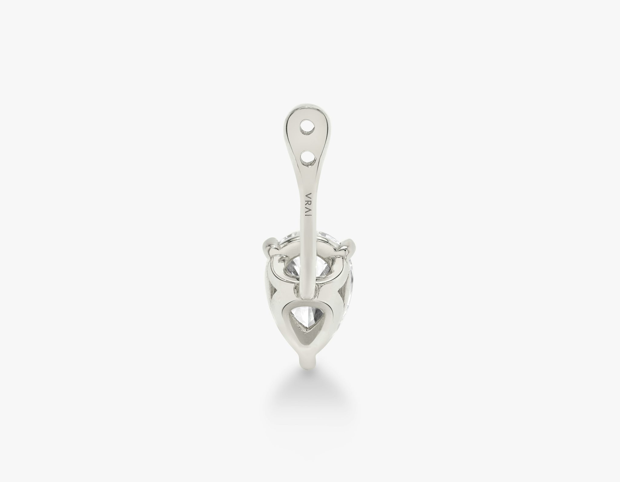 VRAI Solitaire Drop Ear Jacket | Pear | 14k | White Gold | caratWeight: 0.50ct