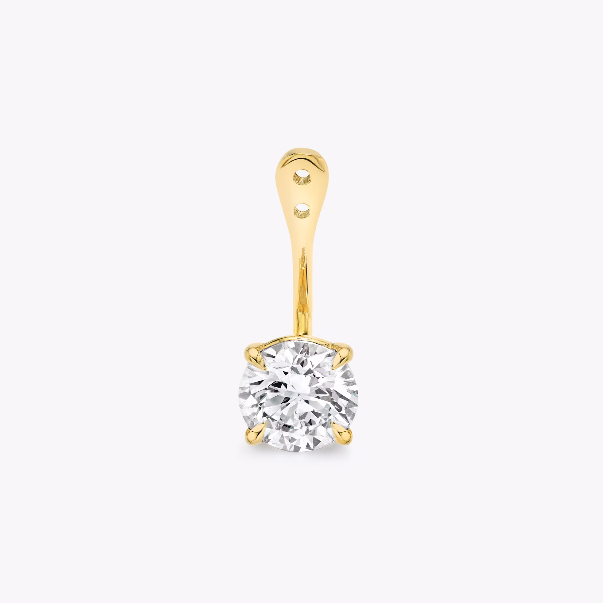 VRAI Solitaire Drop Ear Jacket | Round Brilliant | 14k | Yellow Gold | caratWeight: 0.50ct