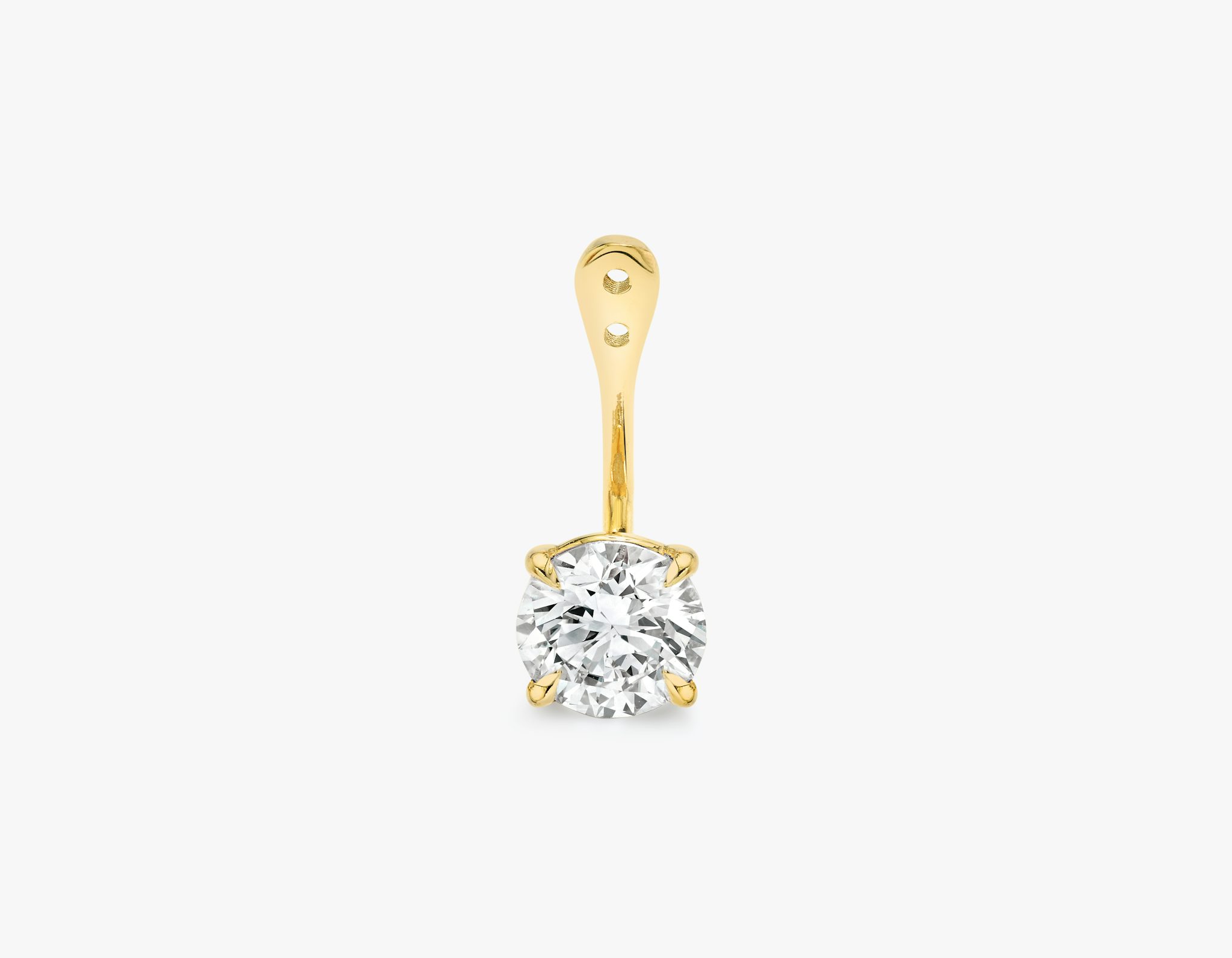 VRAI Solitaire Drop Ear Jacket | Round Brilliant | 14k | Yellow Gold | caratWeight: 0.50ct