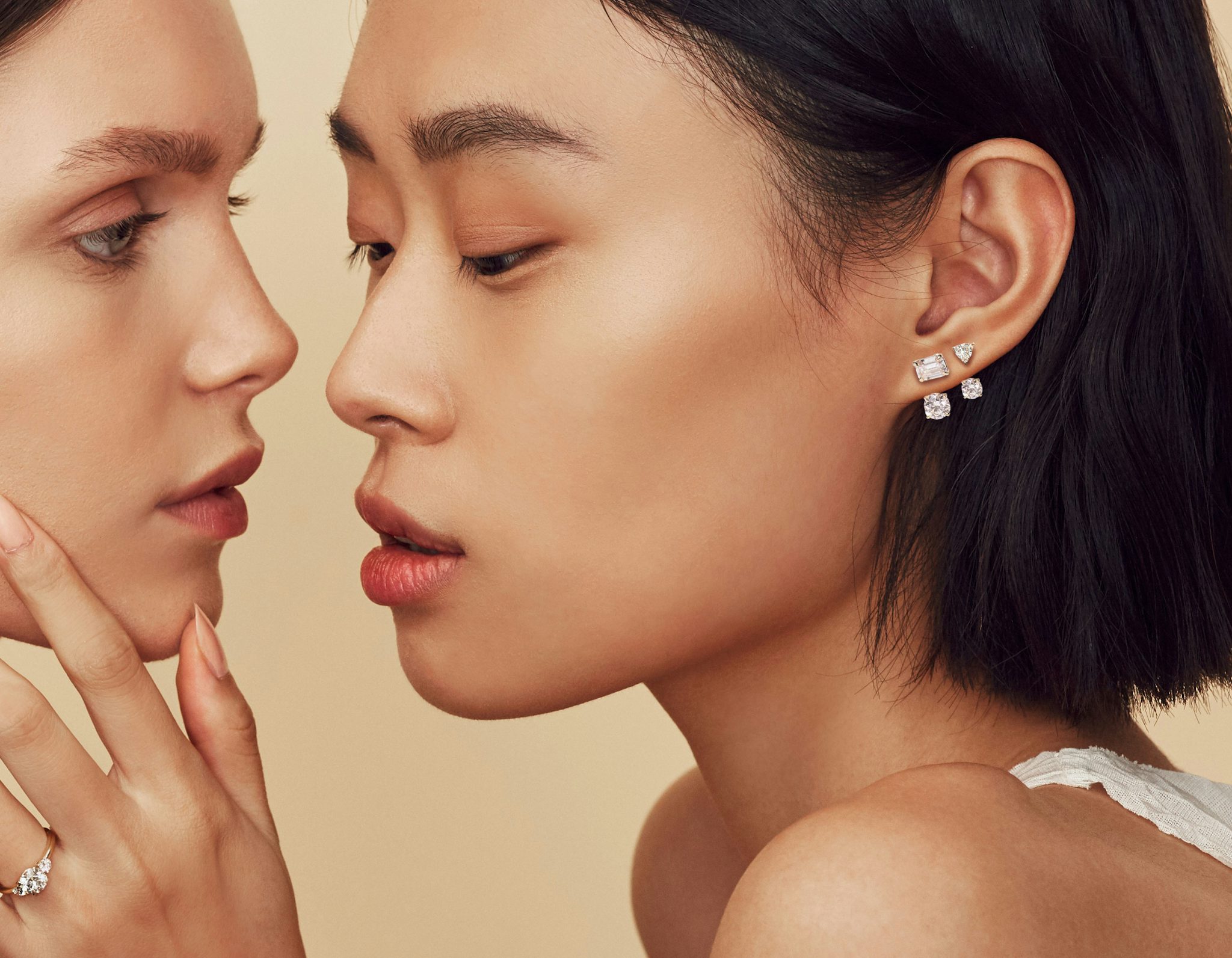 VRAI Solitaire Drop Ear Jacket | Round Brilliant | 14k | Yellow Gold | caratWeight: 0.50ct