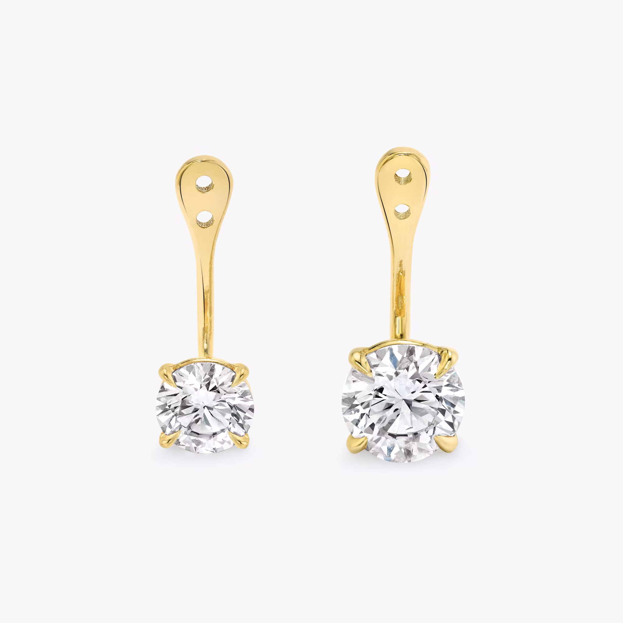 VRAI Solitaire Drop Ear Jacket | Round Brilliant | 14k | Yellow Gold | caratWeight: 0.50ct