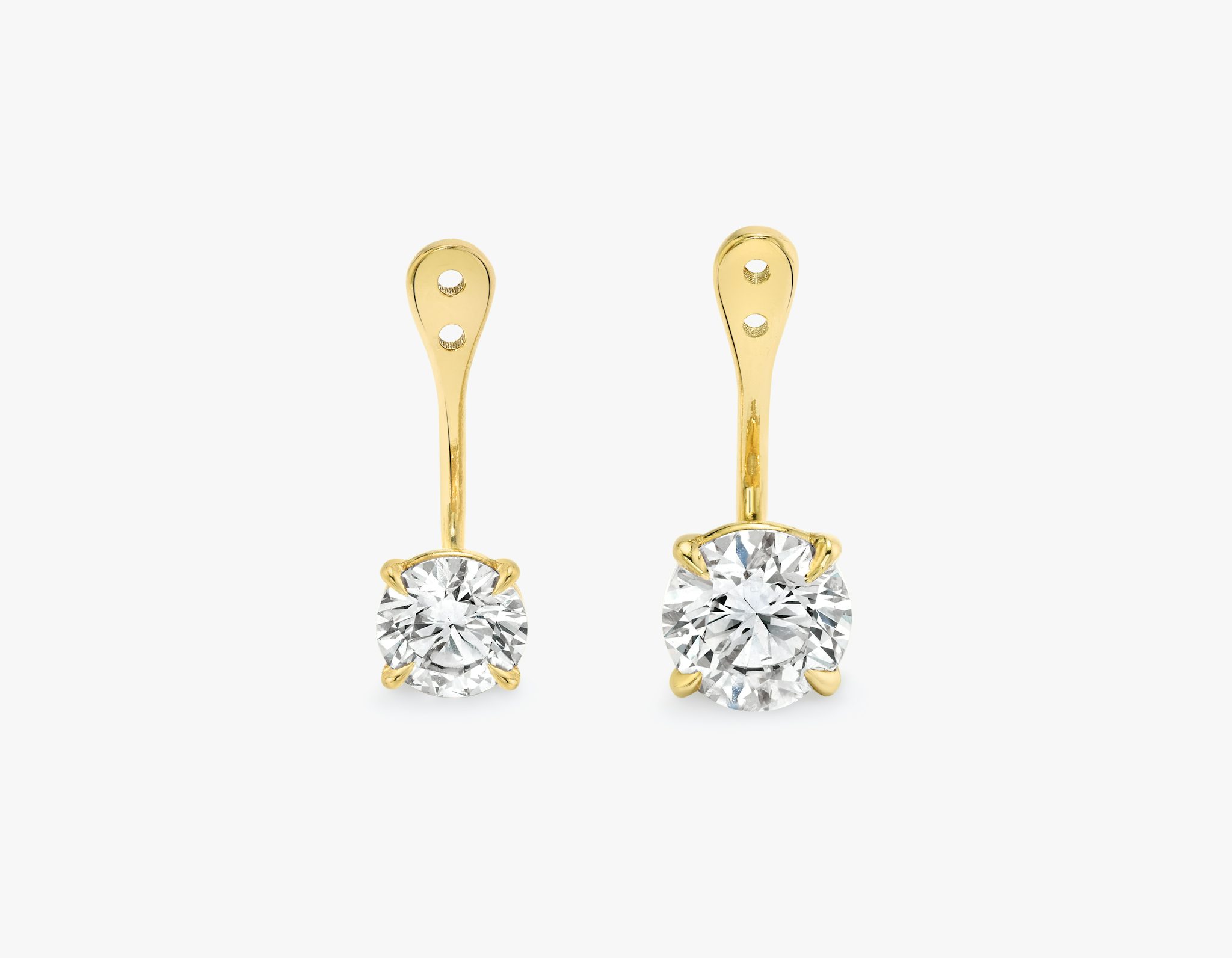 VRAI Solitaire Drop Ear Jacket | Round Brilliant | 14k | Yellow Gold | caratWeight: 0.50ct