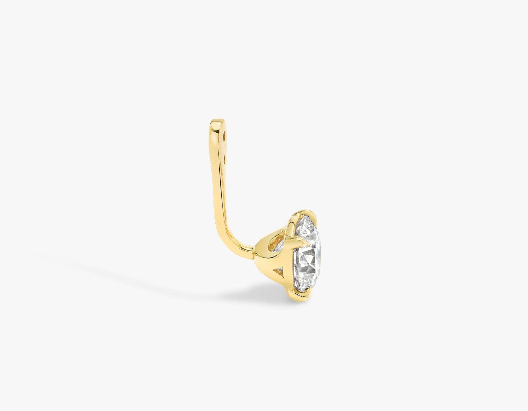 VRAI Solitaire Drop Ear Jacket | Round Brilliant | 14k | Yellow Gold | caratWeight: 0.50ct