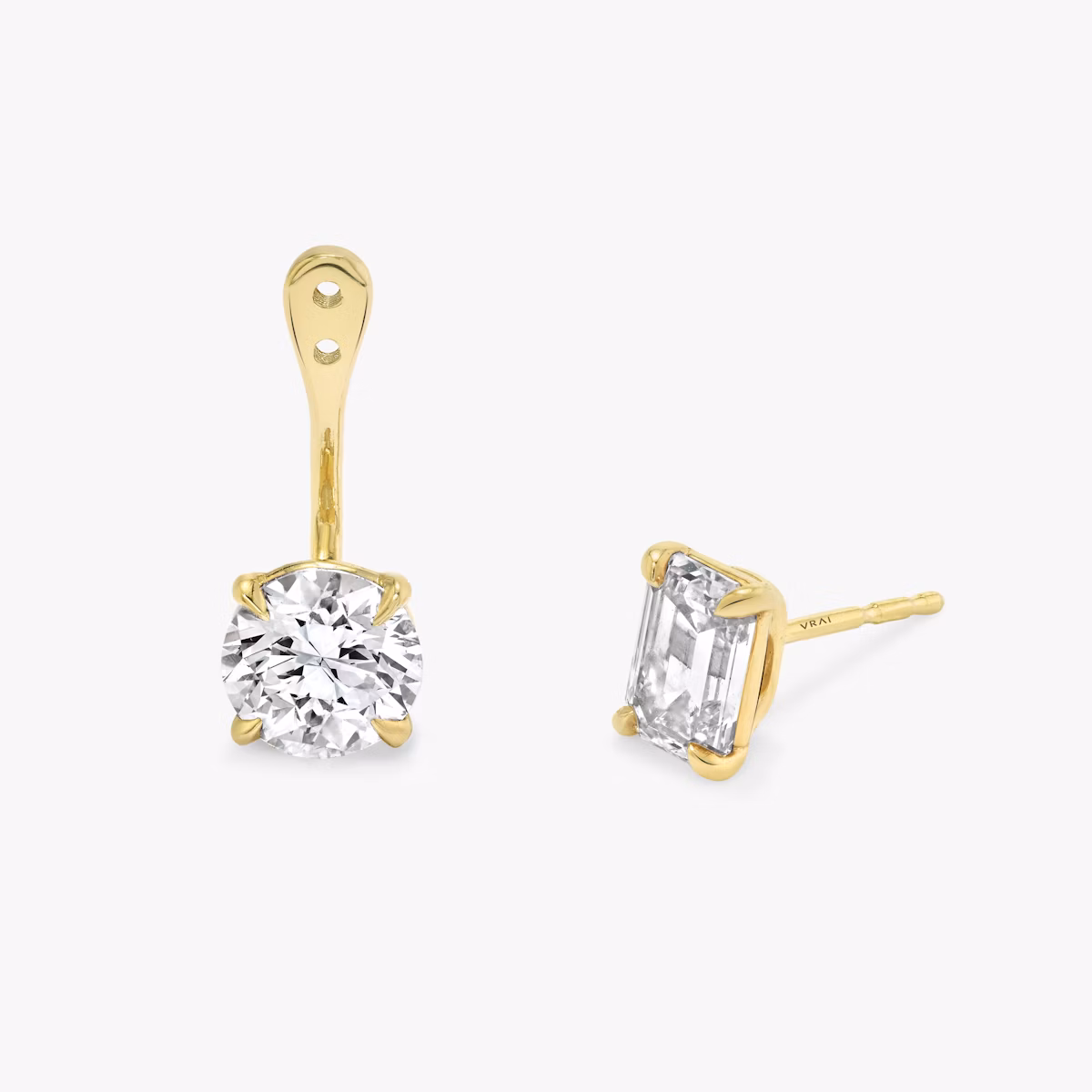 VRAI Solitaire Drop Ear Jacket | Round Brilliant | 14k | Yellow Gold | caratWeight: 0.50ct