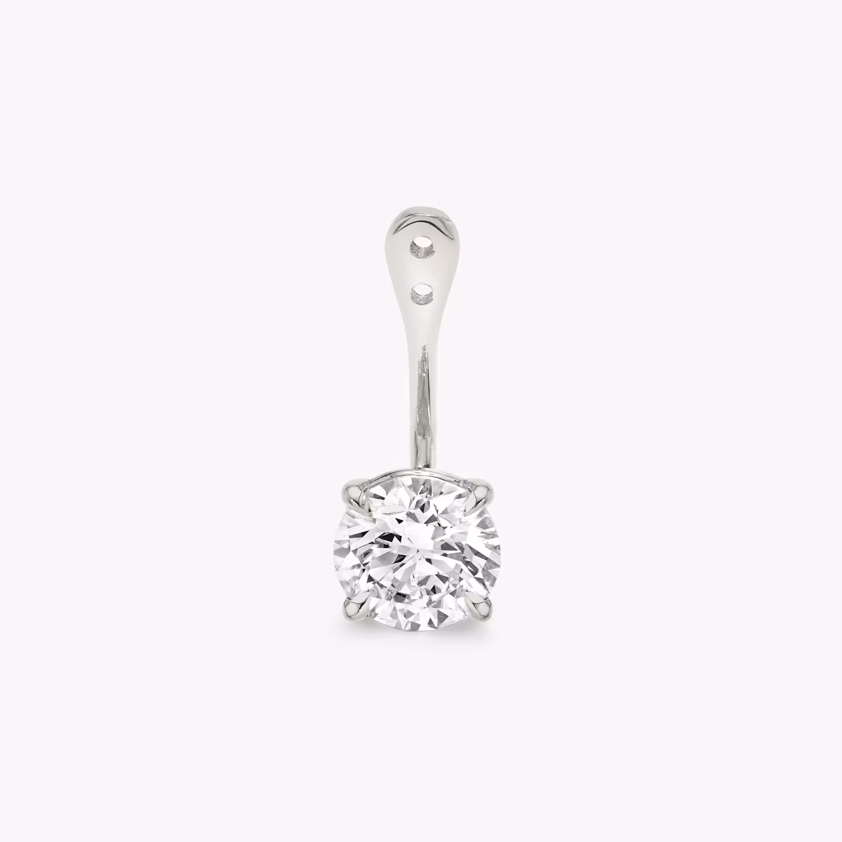 VRAI Solitaire Drop Ear Jacket | Round Brilliant | 14k | White Gold | caratWeight: 1.0ct