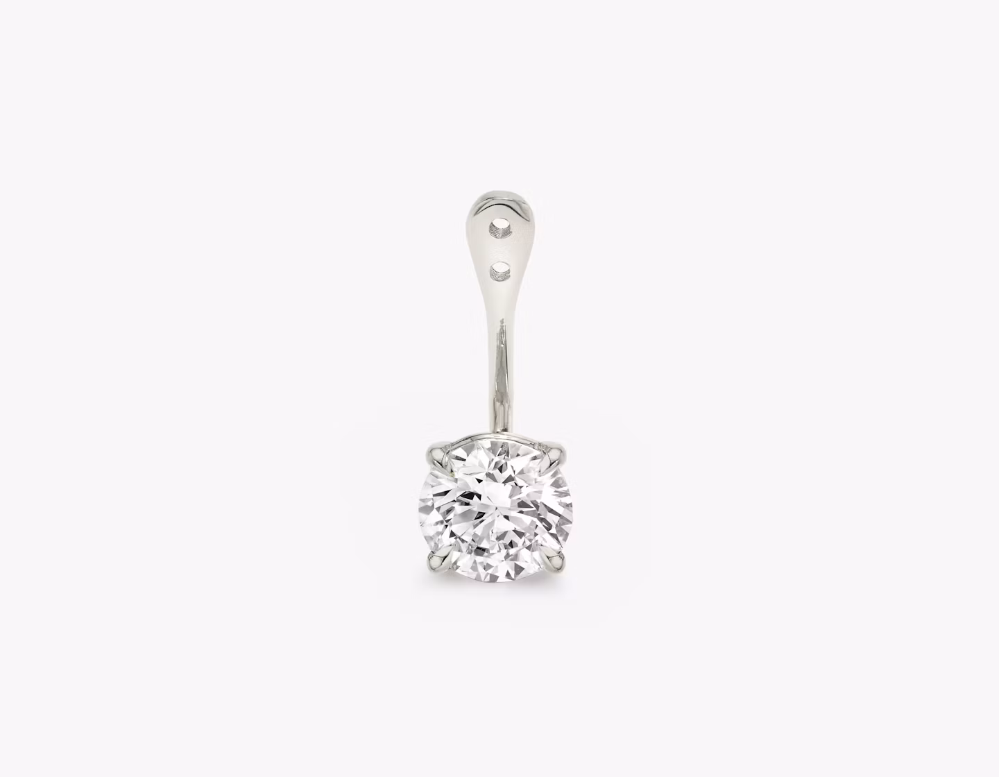 Solitario Drop Ear Jacket VRAI Brillante | White Gold