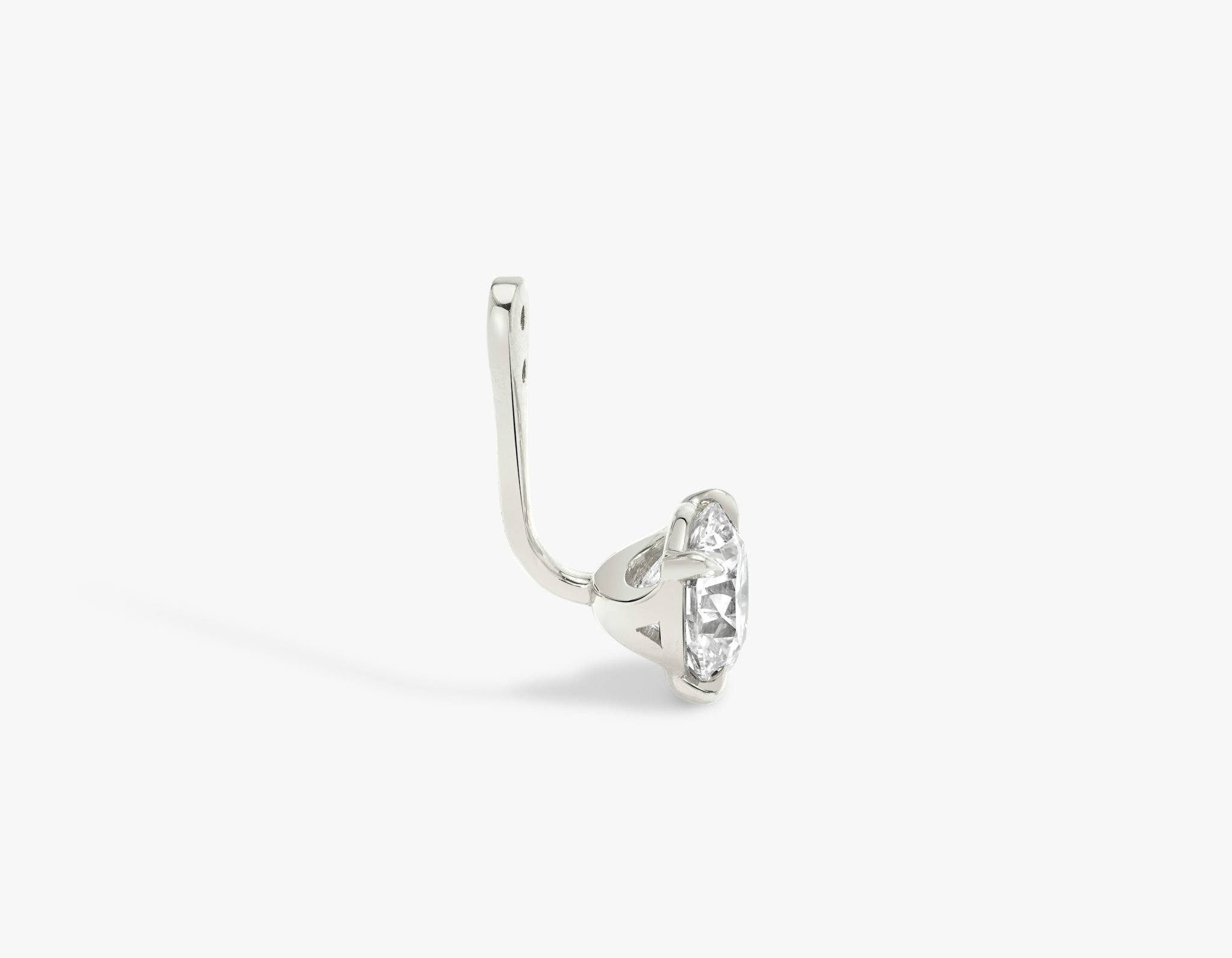 VRAI Solitaire Drop Ear Jacket | Round Brilliant | 14k | White Gold | caratWeight: 1.0ct