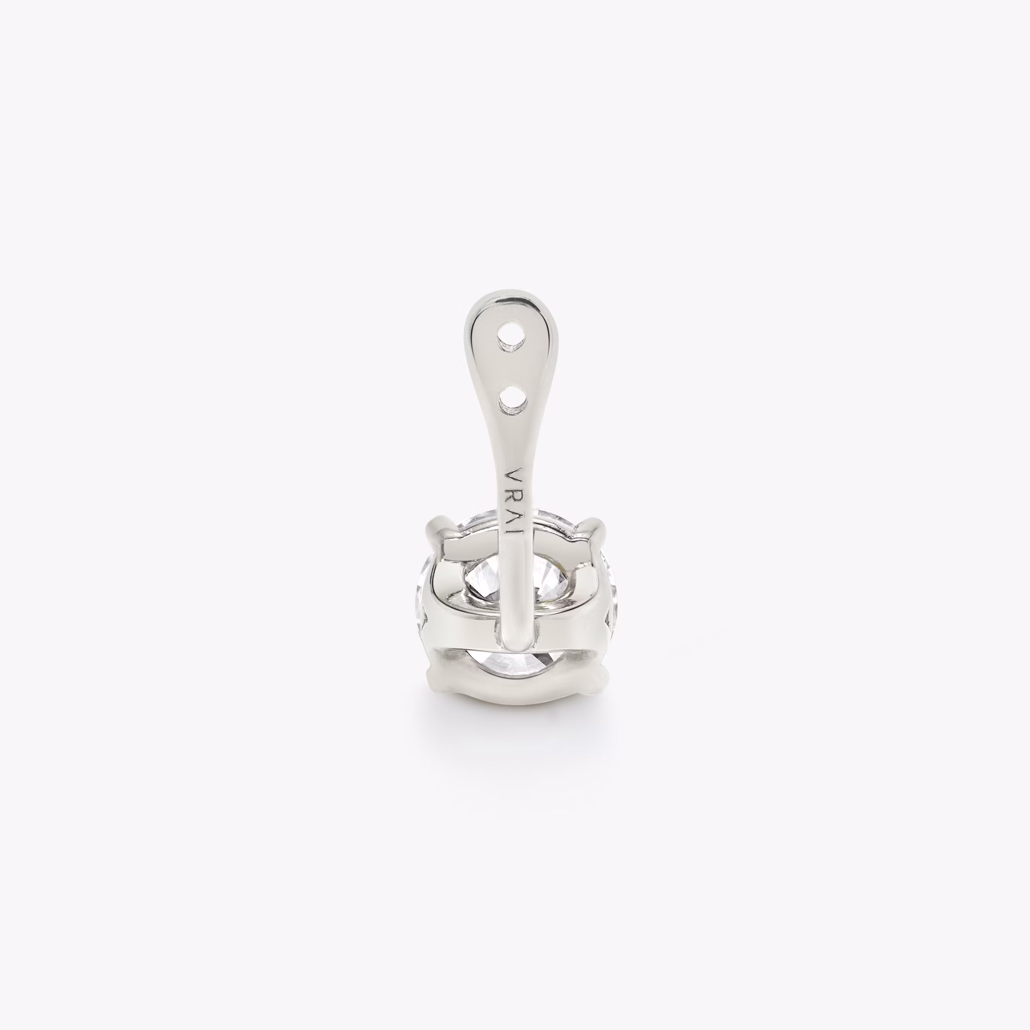 VRAI Solitaire Drop Ear Jacket | Round Brilliant | 14k | White Gold | caratWeight: 1.0ct