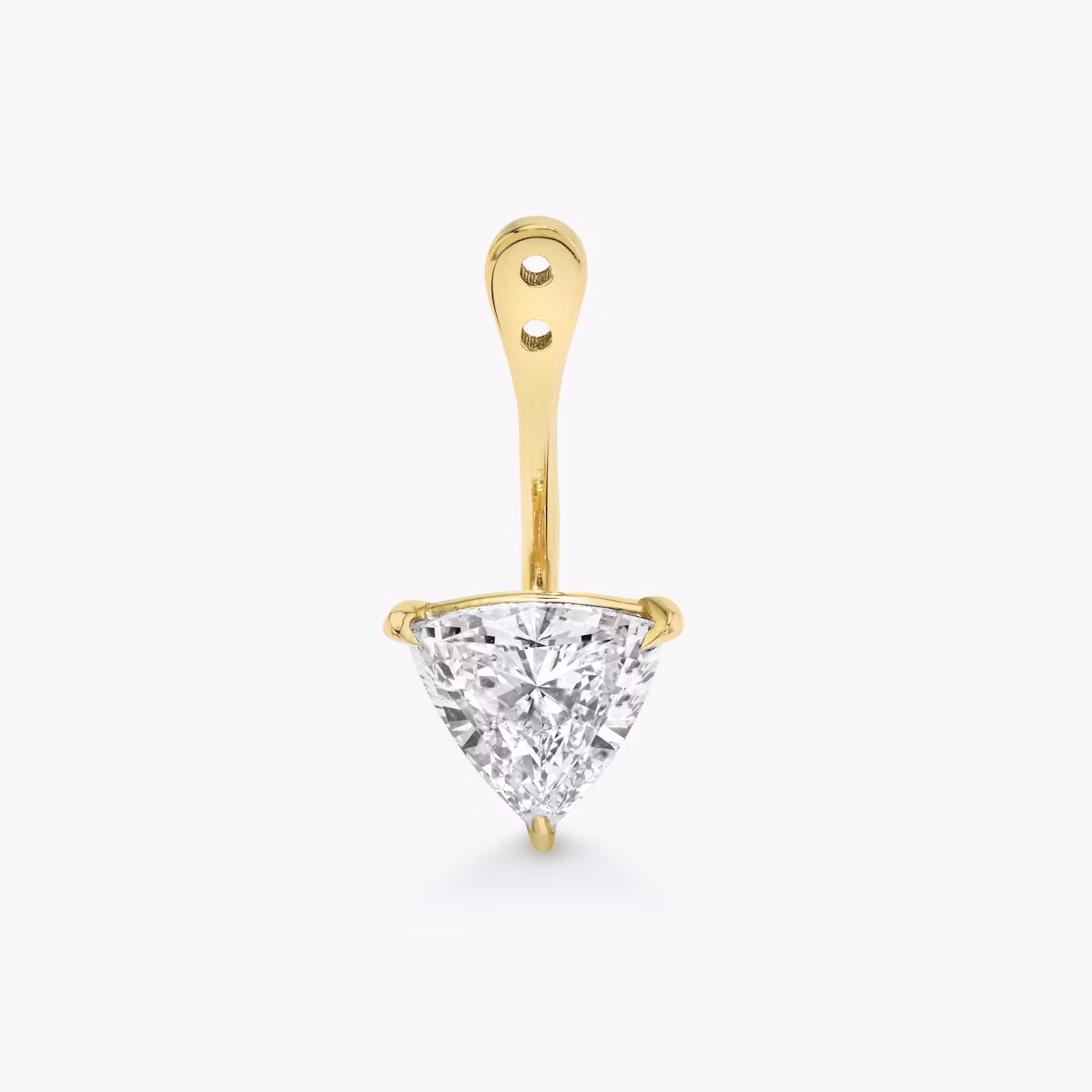 VRAI Solitaire Drop Ear Jacket | Trillion | 14k | Yellow Gold | caratWeight: 1.0ct