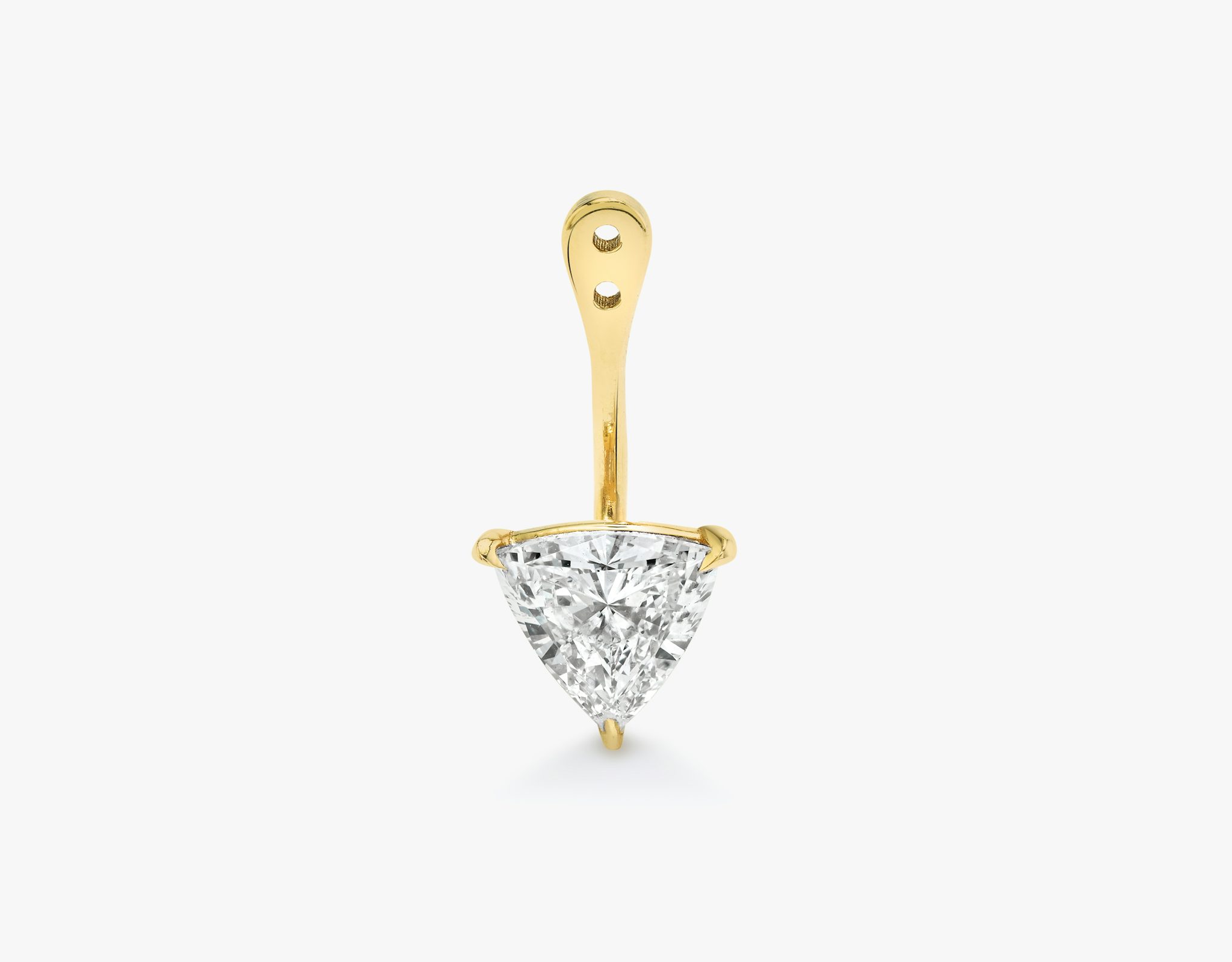 VRAI Solitaire Drop Ear Jacket | Trillion | 14k | Yellow Gold | caratWeight: 0.50ct