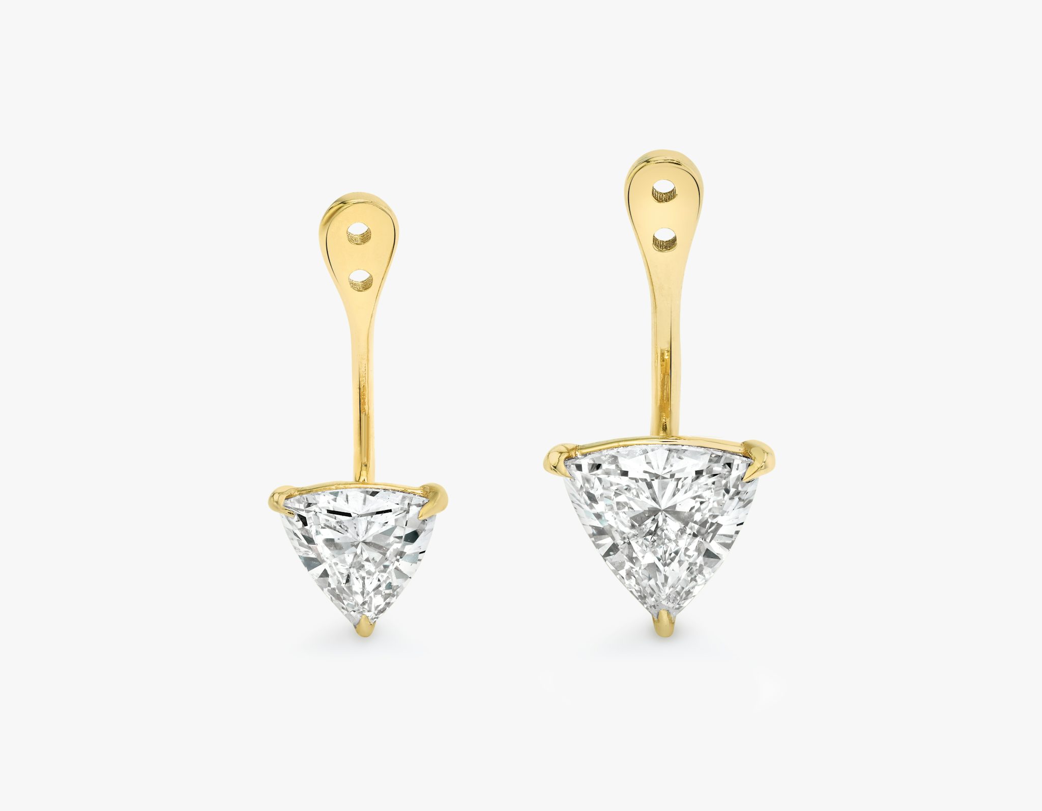 VRAI Solitaire Drop Ear Jacket | Trillion | 14k | Yellow Gold | caratWeight: 1.0ct