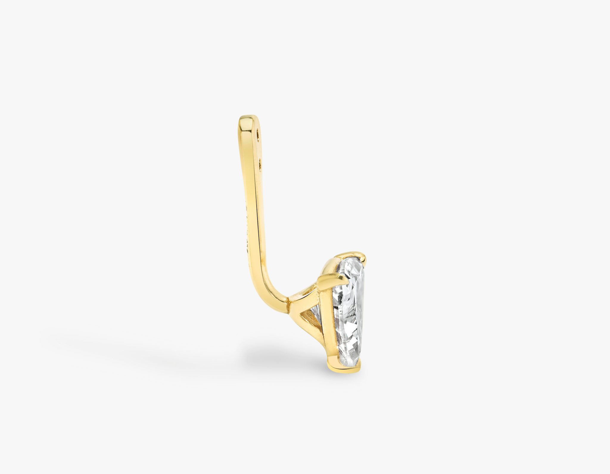 VRAI Solitaire Drop Ear Jacket | Trillion | 14k | Yellow Gold | caratWeight: 0.50ct