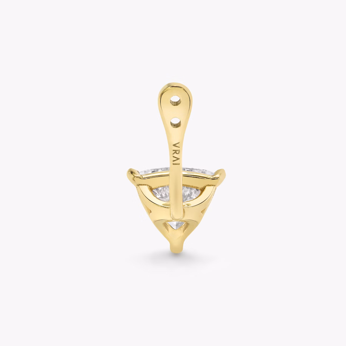 VRAI Solitaire Drop Ear Jacket | Trillion | 14k | Yellow Gold | caratWeight: 1.0ct