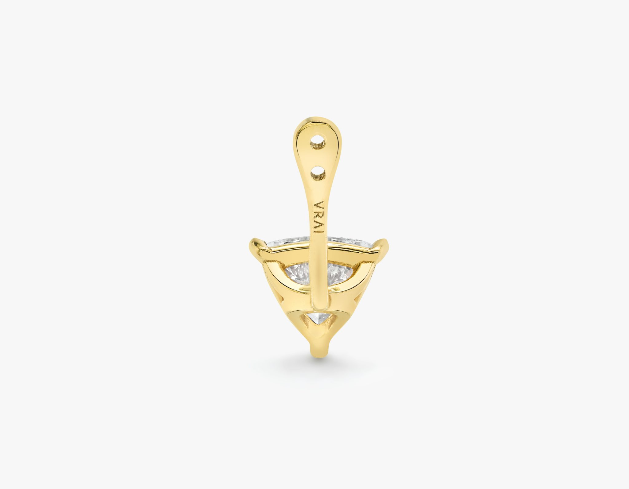 VRAI Solitaire Drop Ear Jacket | Trillion | 14k | Yellow Gold | caratWeight: 0.50ct