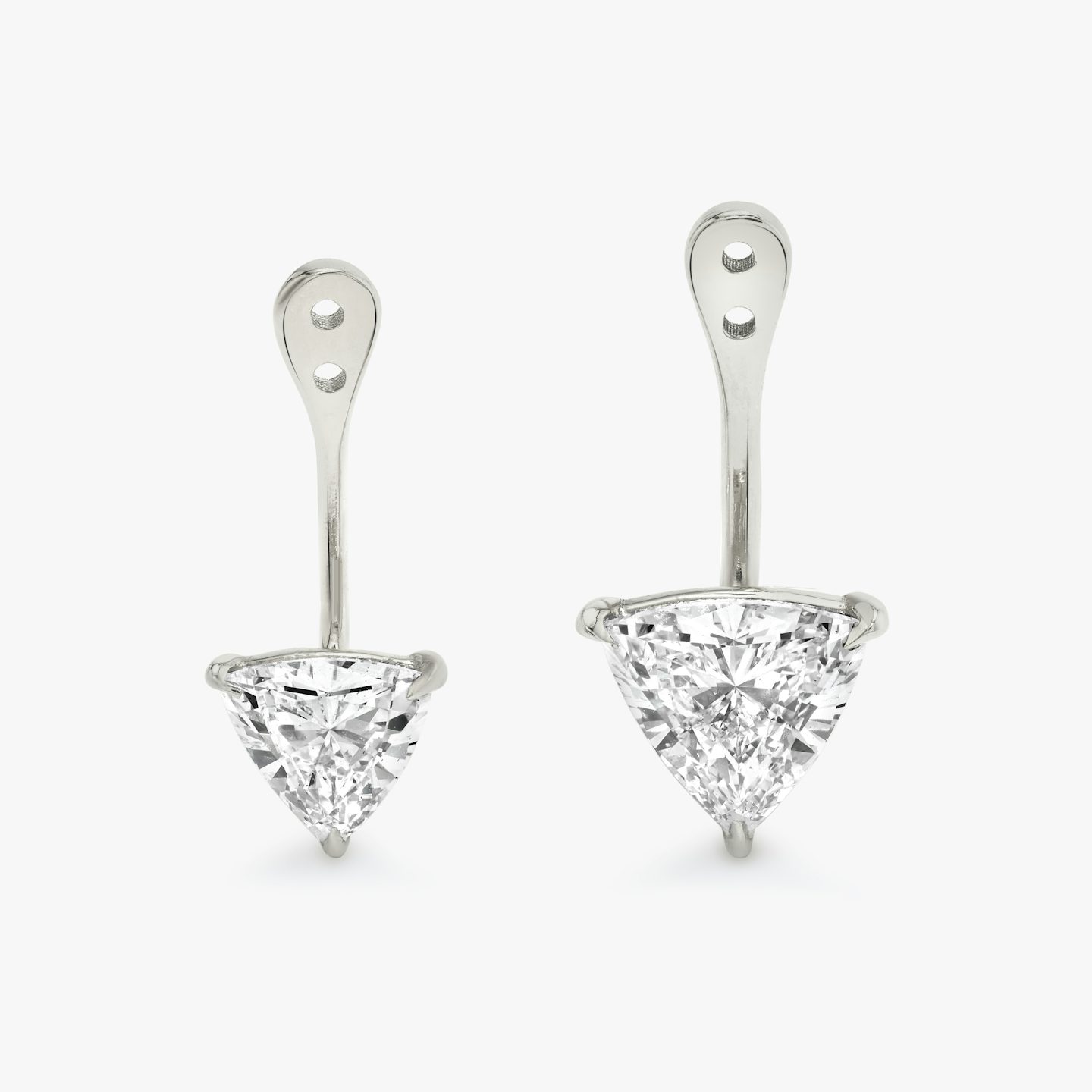Solitario Drop Ear Jacket VRAI | Trillón | 14k | Oro blanco | caratWeight: 1.0ct