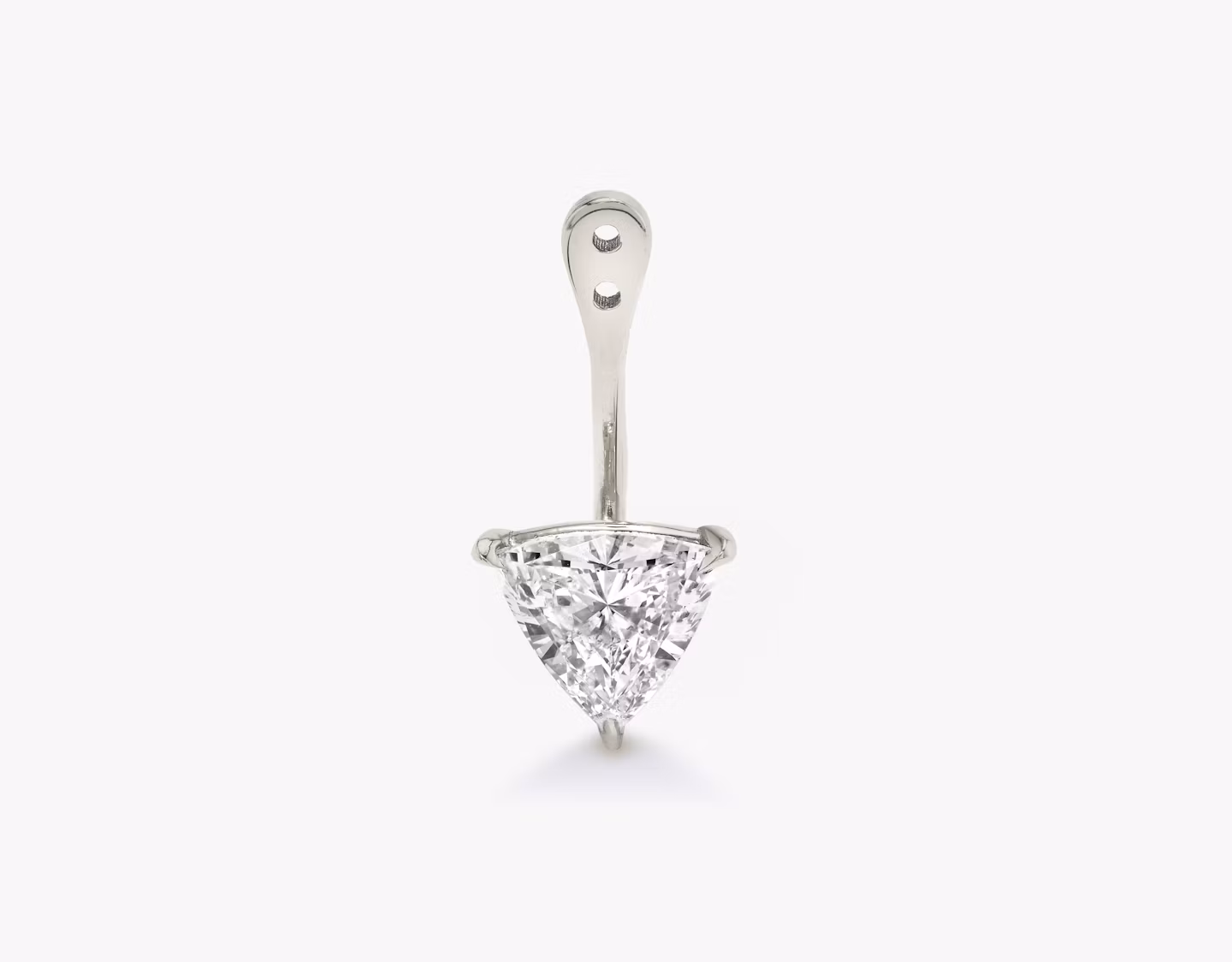 VRAI Solitaire Drop Ear Jacket Trillion | White Gold