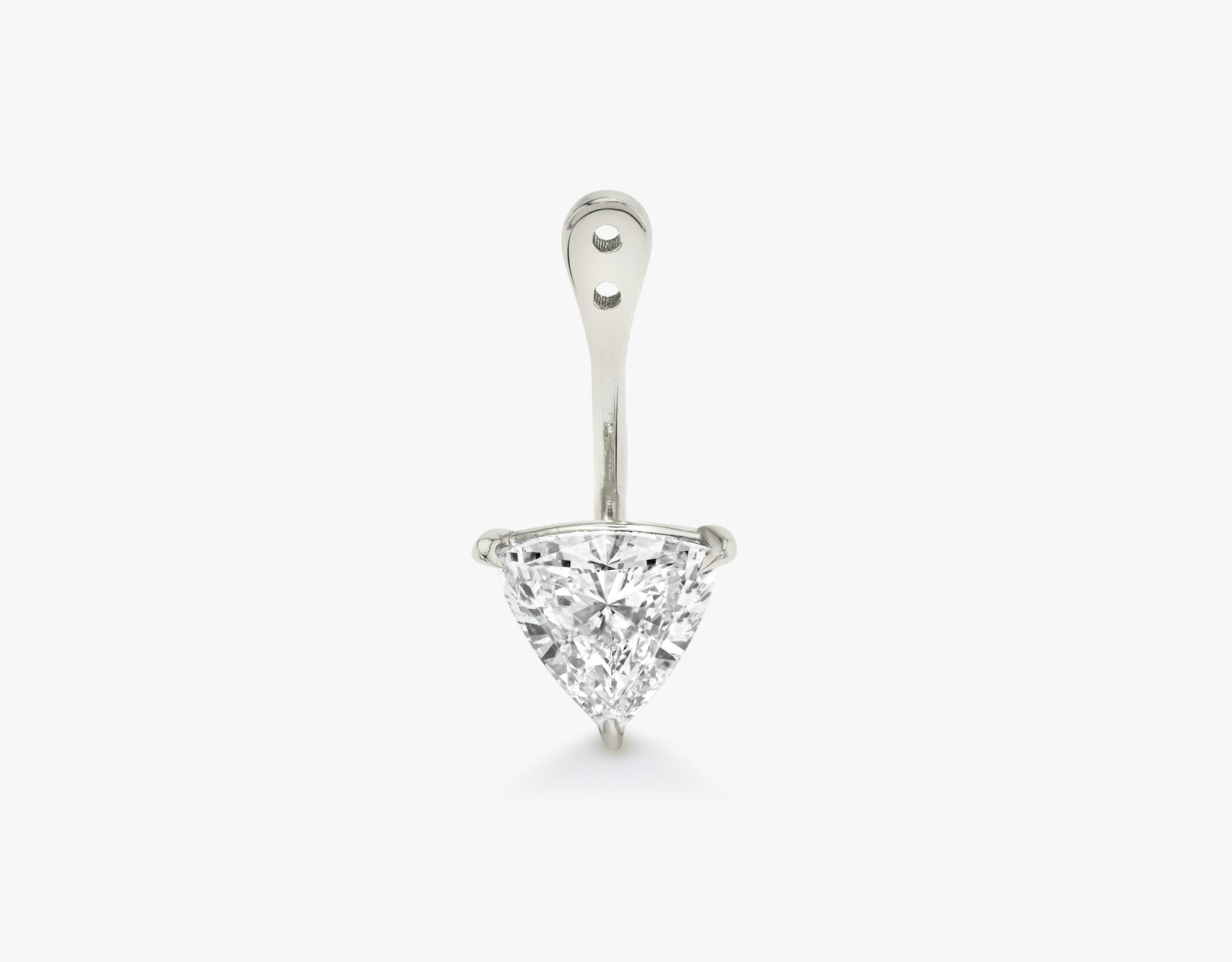 VRAI Solitaire Drop Ear Jacket | Trillion | 14k | White Gold | caratWeight: 0.50ct