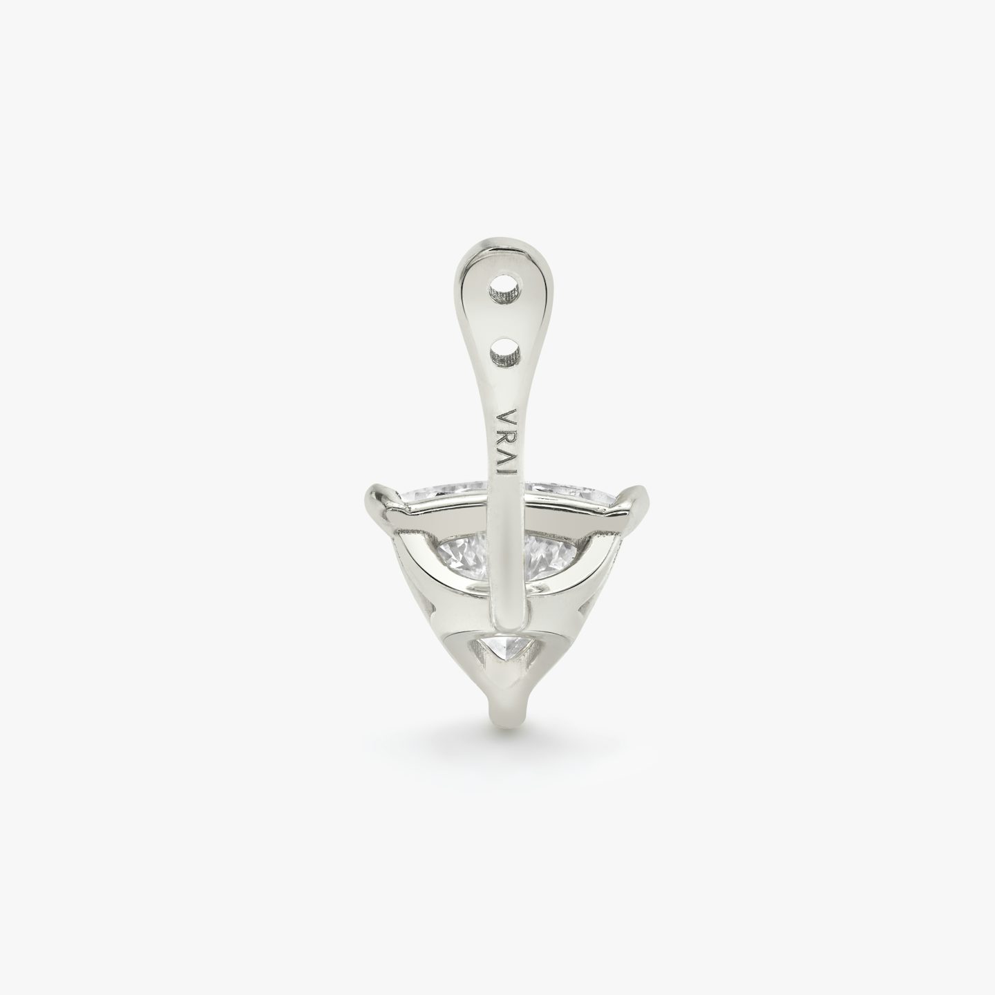 VRAI Solitaire Drop Ear Jacket | Trillion | 14k | White Gold | caratWeight: 0.50ct