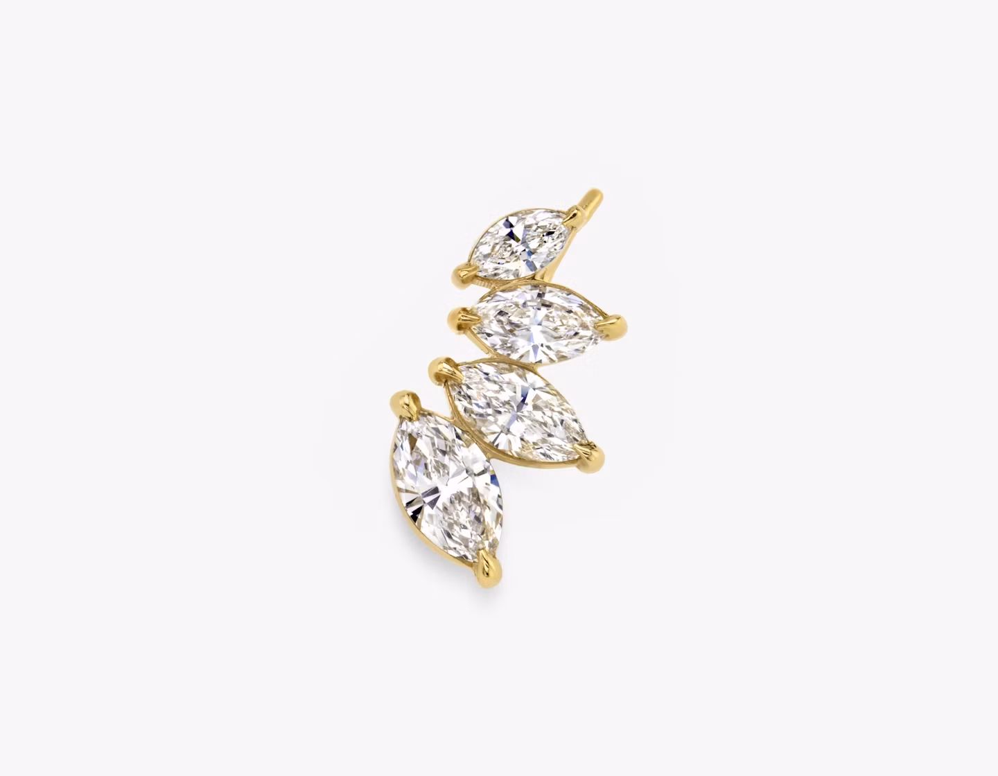 VRAI Ear Climber Marquise | Yellow Gold