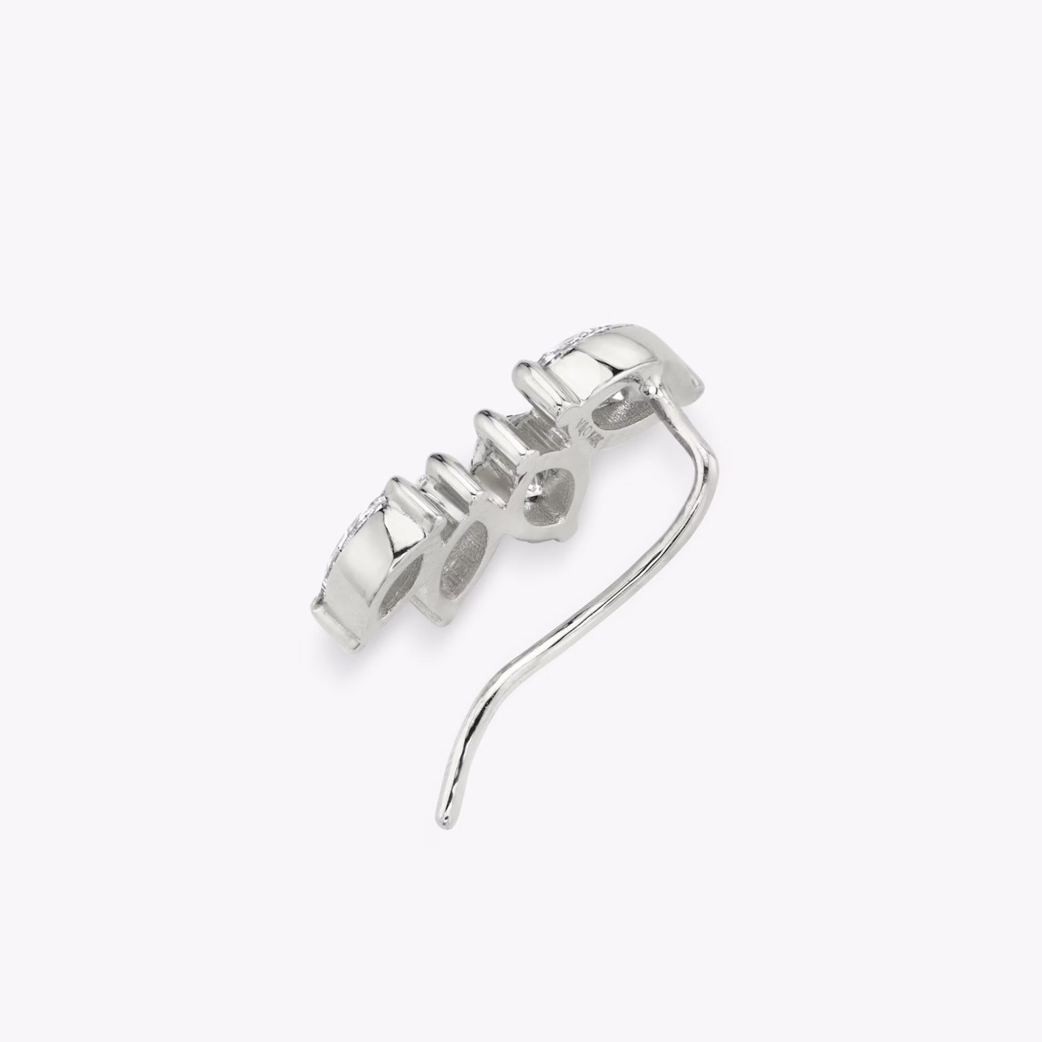 VRAI Ear Climber | Marquise | 14k | White Gold | diamondCount: 4 | side: left