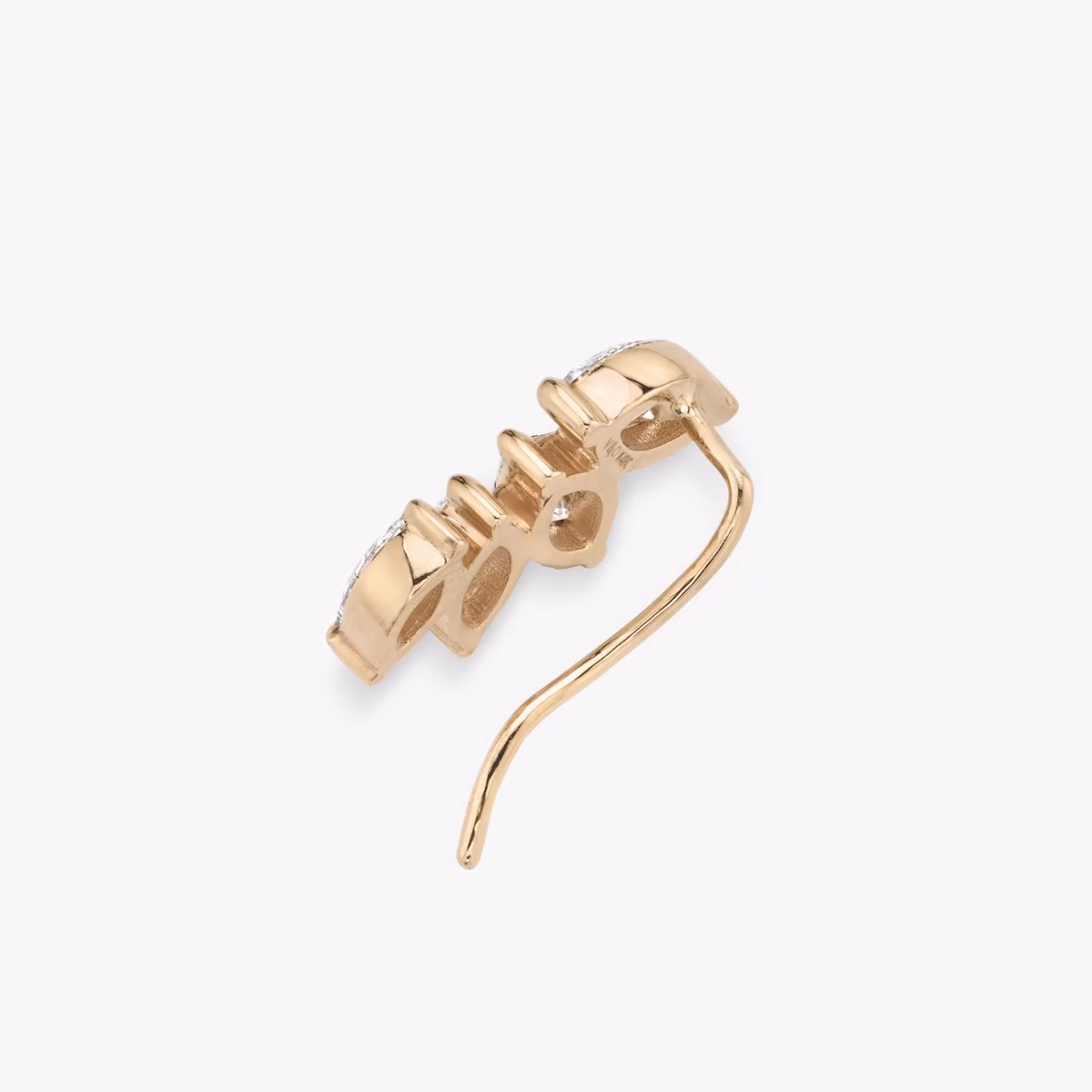 VRAI Ear Climber | Marquise | 14k | Rose Gold | diamondCount: 4 | side: left