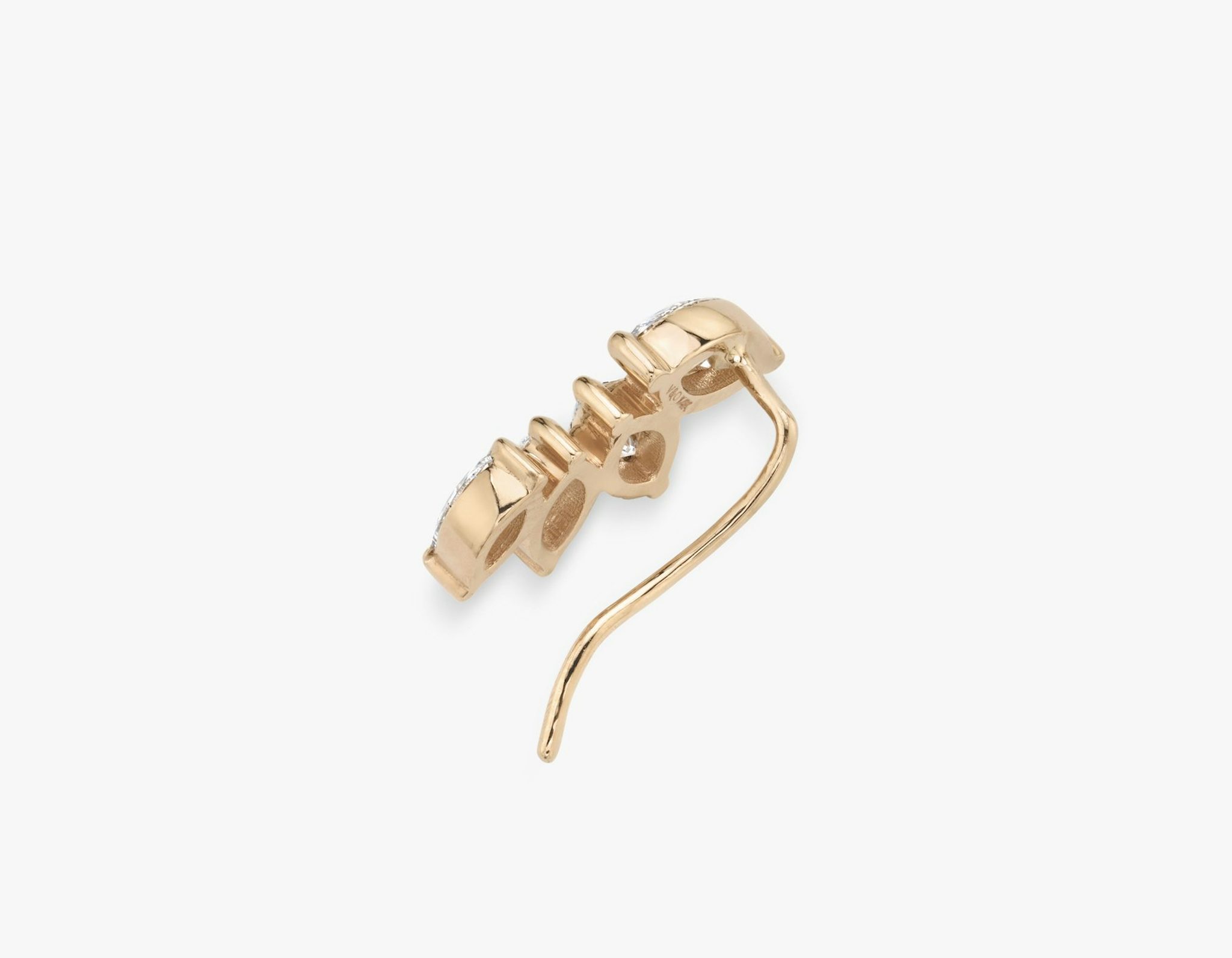 VRAI Ear Climber | Marquise | 14k | Rose Gold | diamondCount: 4 | side: left