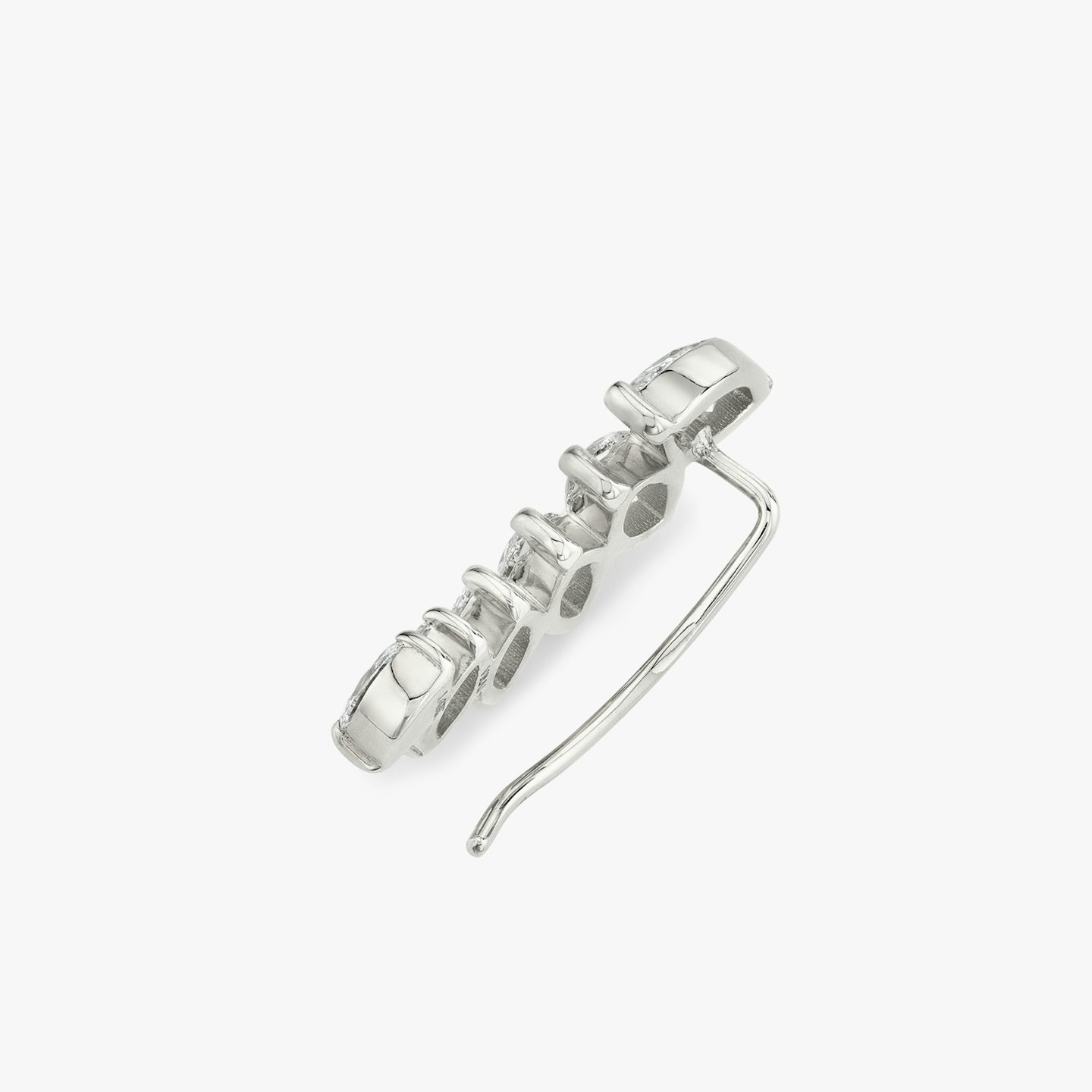 VRAI Ear Climber | Marquise | 14k | White Gold | diamondCount: 6 | side: left