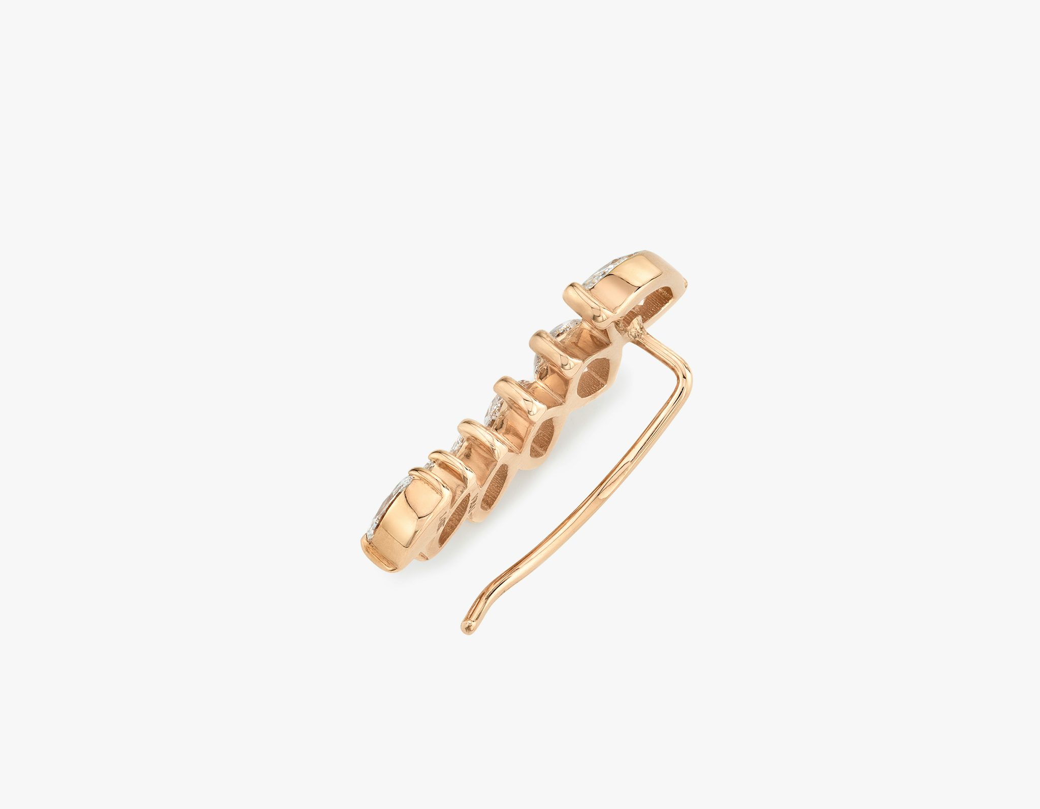 VRAI Ear Climber | Marquise | 14k | Rose Gold | diamondCount: 6 | side: left
