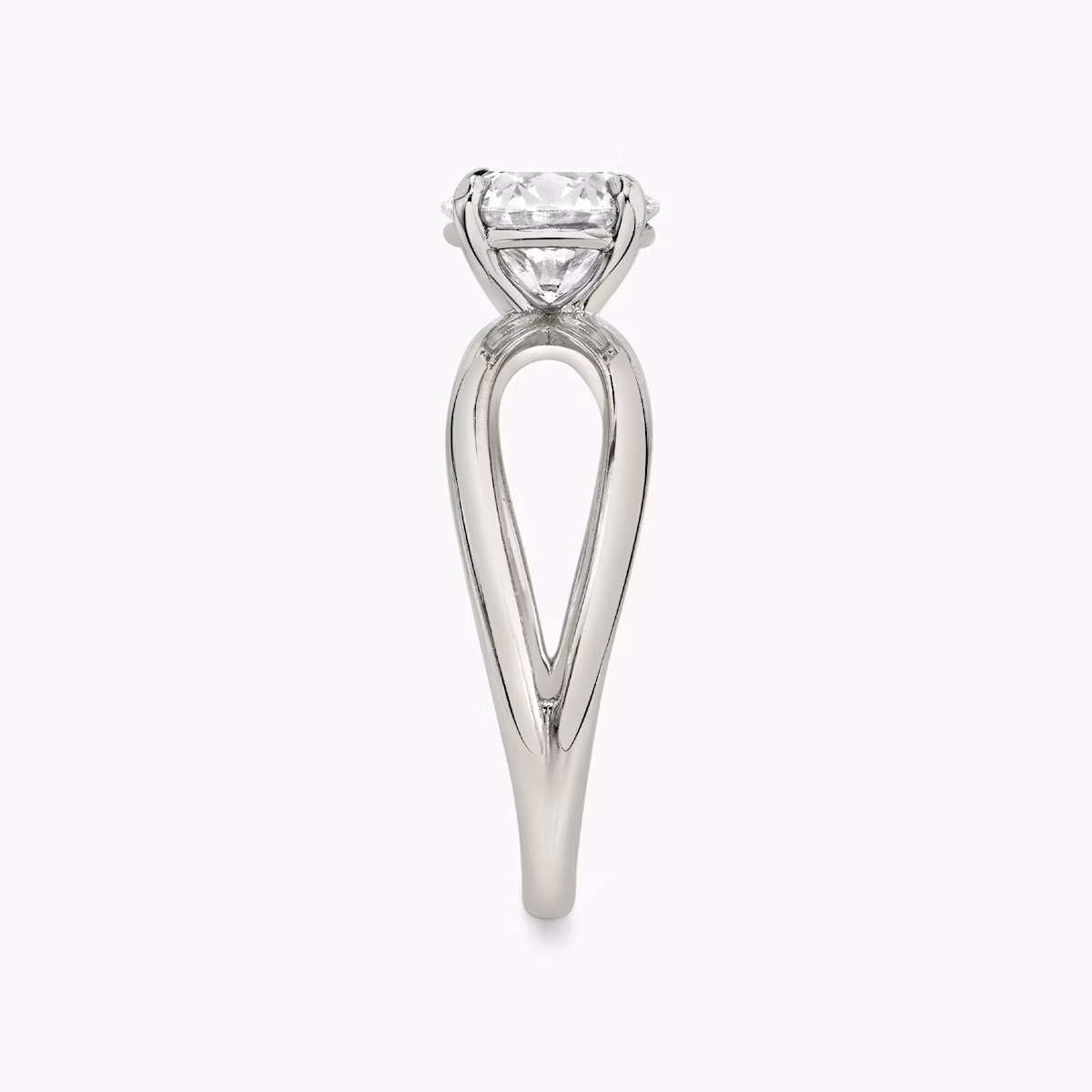 The Duet | Round Brilliant | Platinum | bandAccent: Plain | caratWeight: other | diamondOrientation: vertical