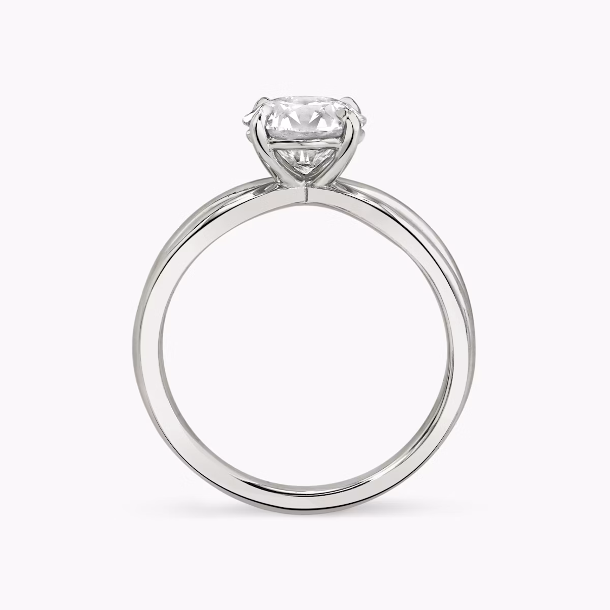 The Duet | Round Brilliant | Platinum | bandAccent: Plain | caratWeight: other | diamondOrientation: vertical