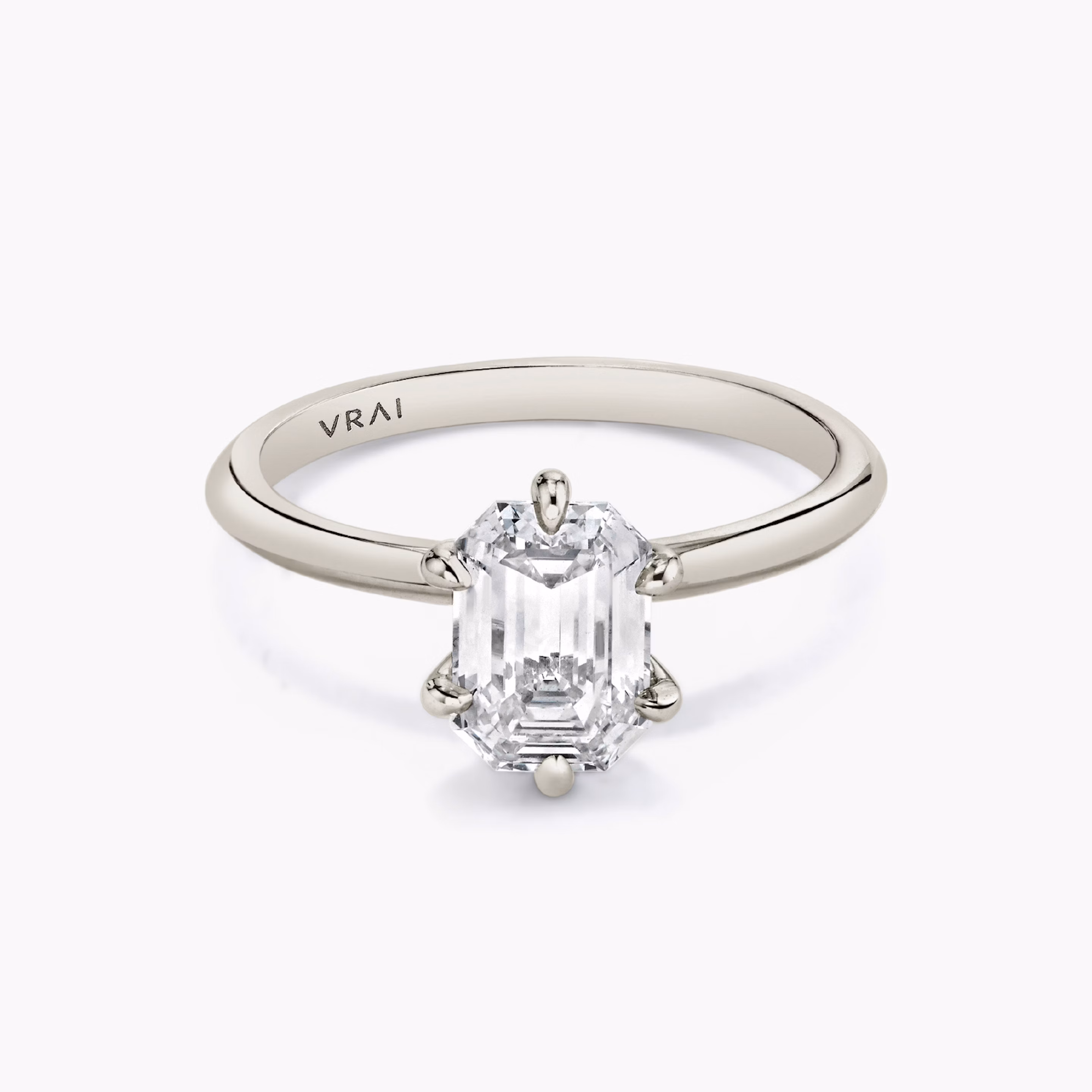 Knife Edge Emerald Ring
