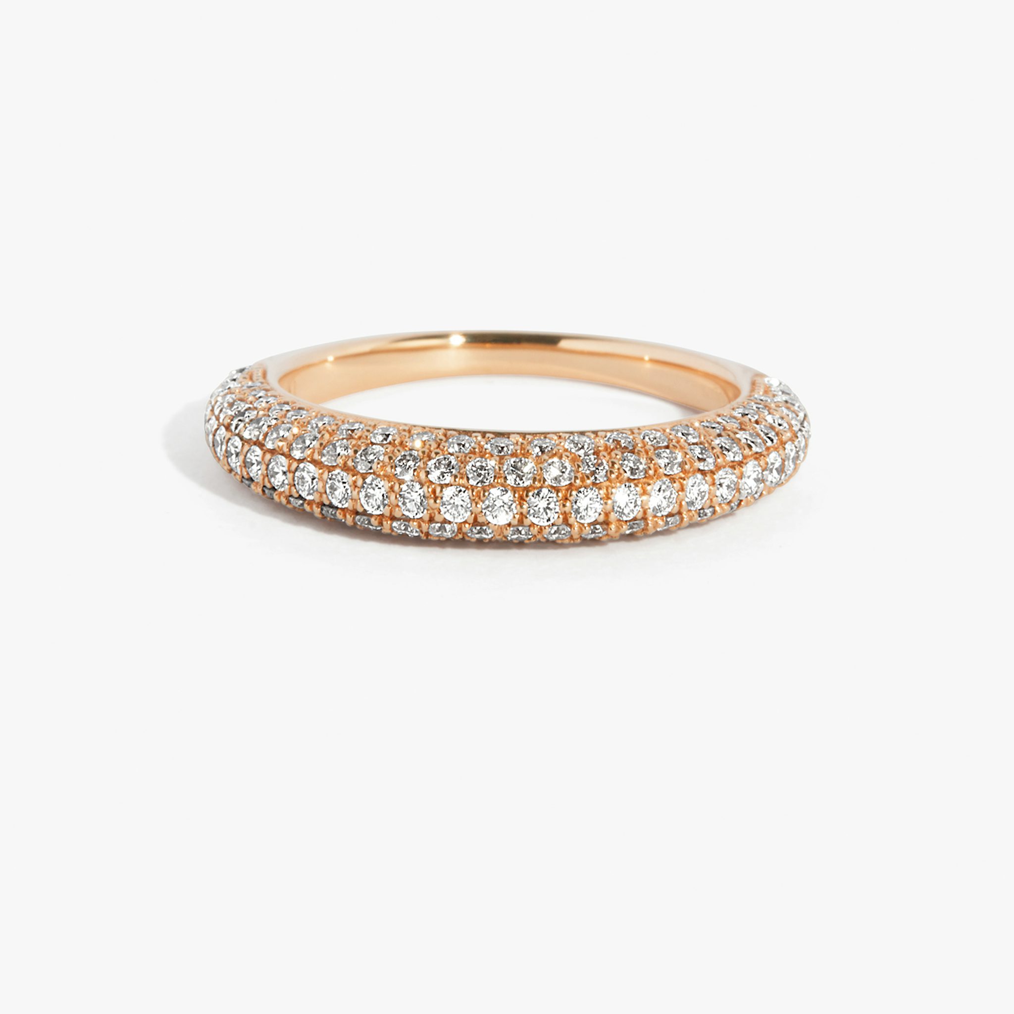 curator band pave rose gold faux