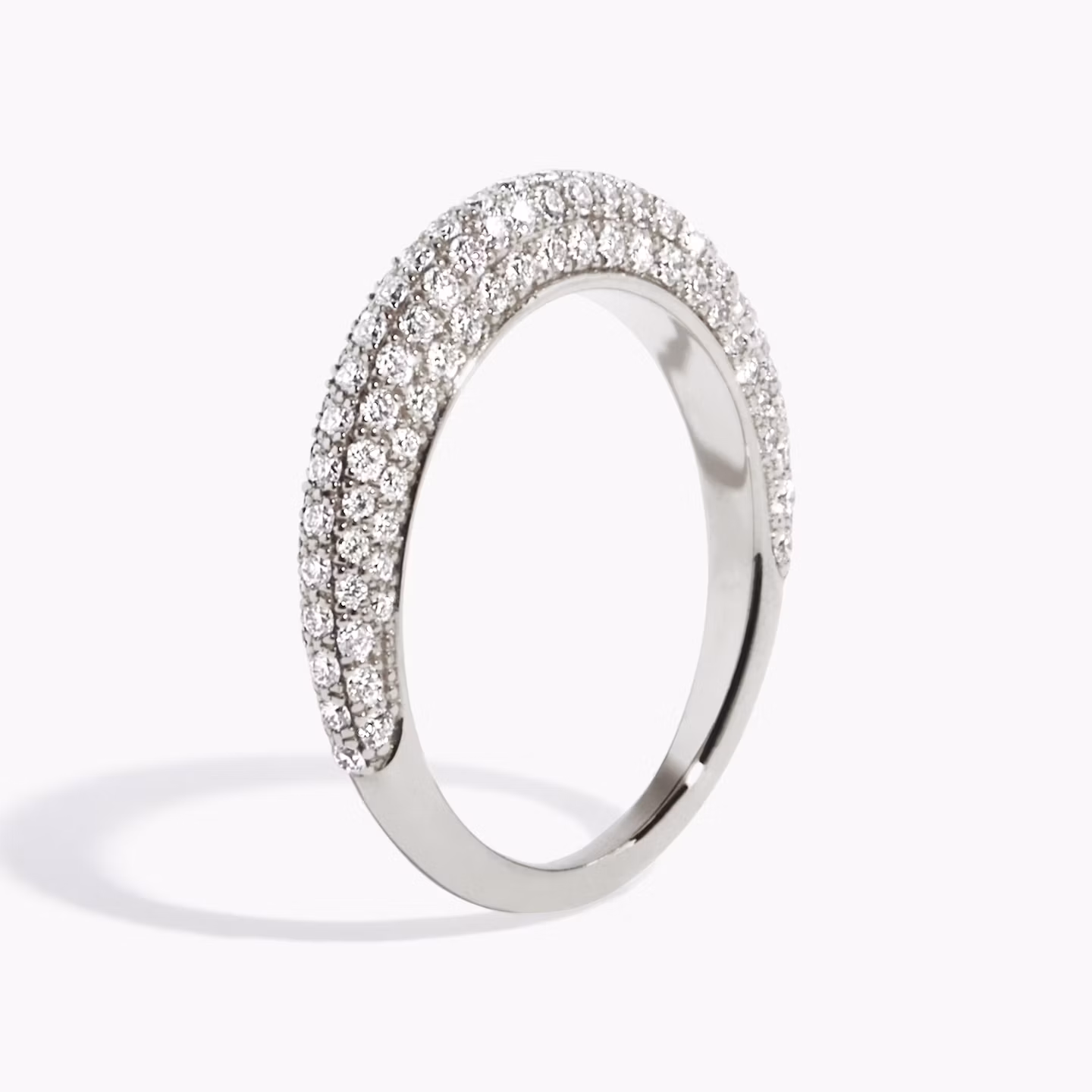 The Curator Band | Round Brilliant | Platinum | bandAccent: Pavé