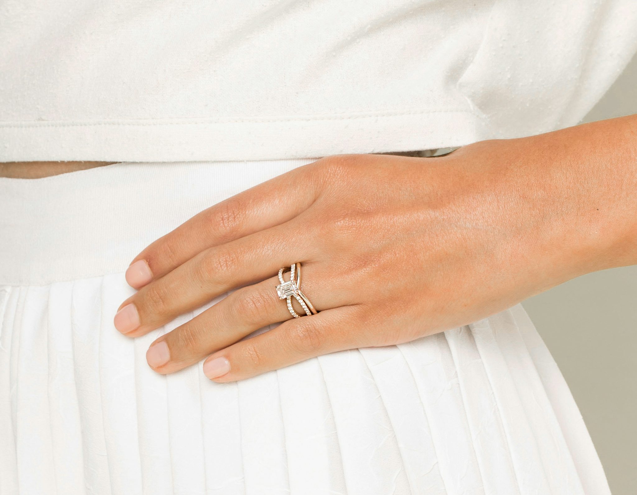 The Chevron Band | Platinum | bandAccent: Plain