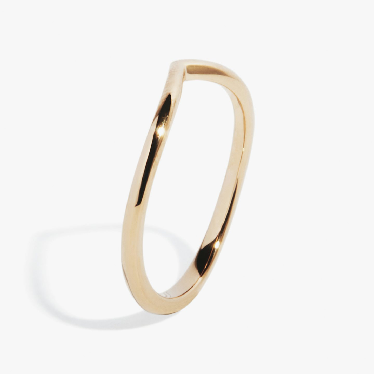 The Chevron Band | 14k | Rose Gold | bandAccent: Plain