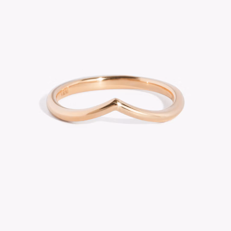 Chevron wedding band
