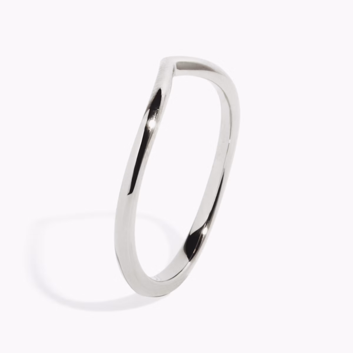 Alianza Chevron | 18k | Oro blanco | bandAccent: Simple