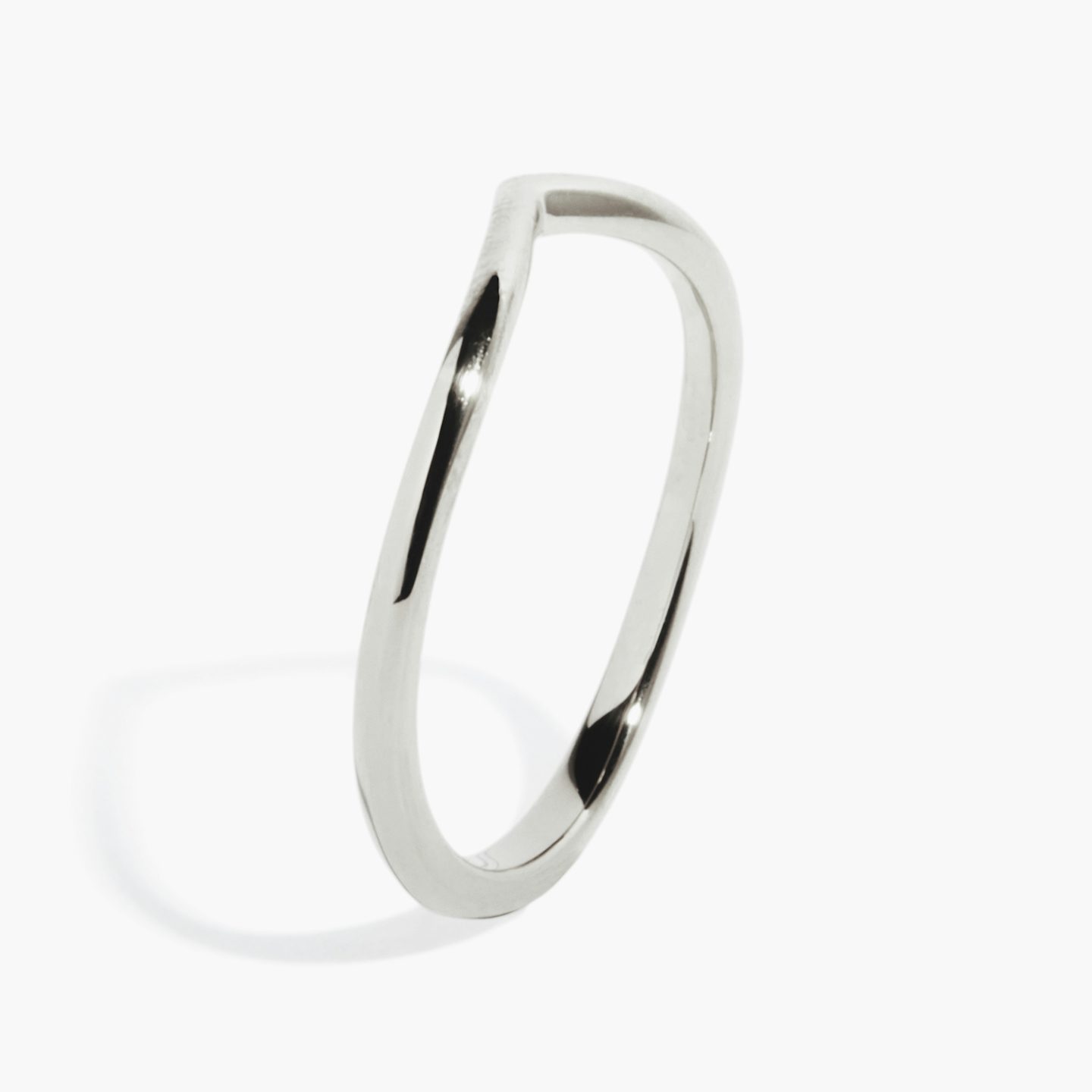 Alianza Chevron | 18k | Oro blanco | bandAccent: Simple