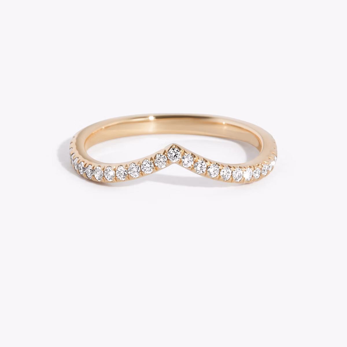 Chevron Dip Wedding Band