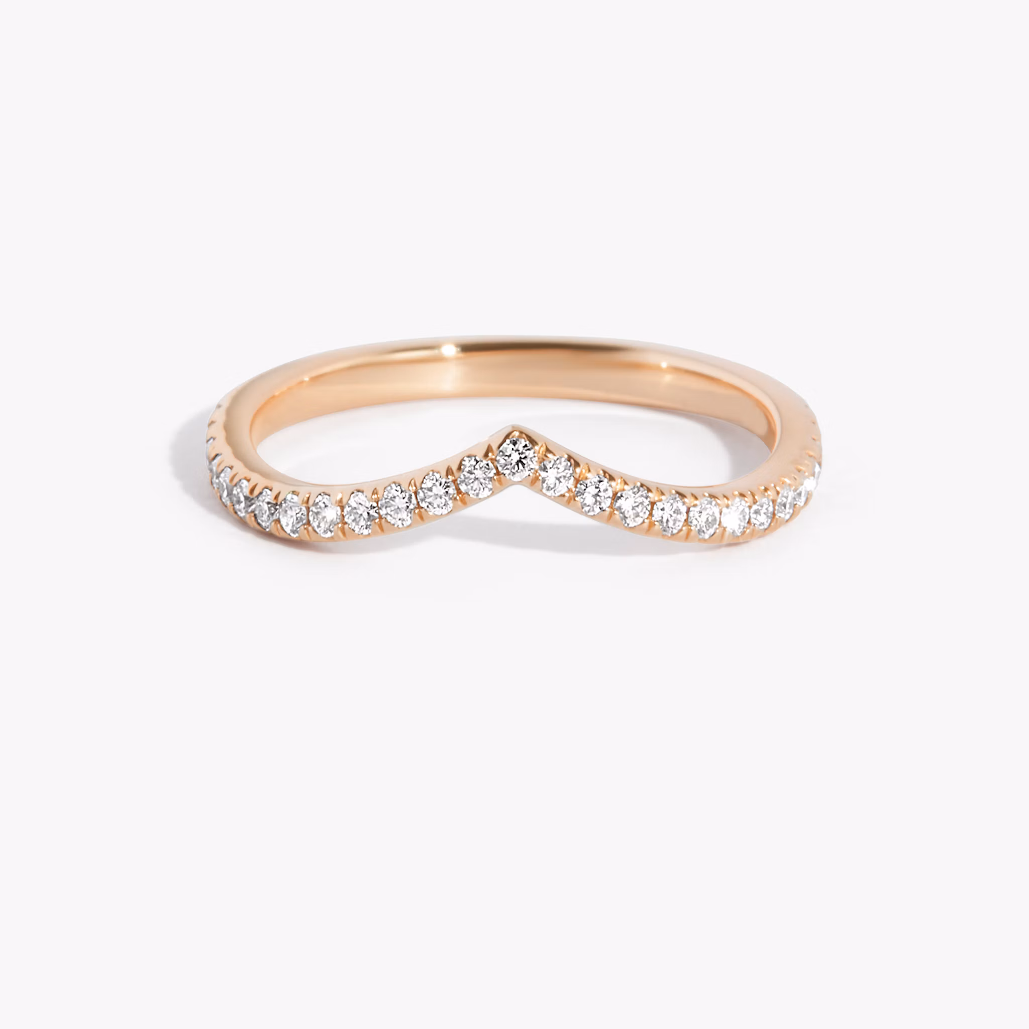 Chevron Dip Wedding Band