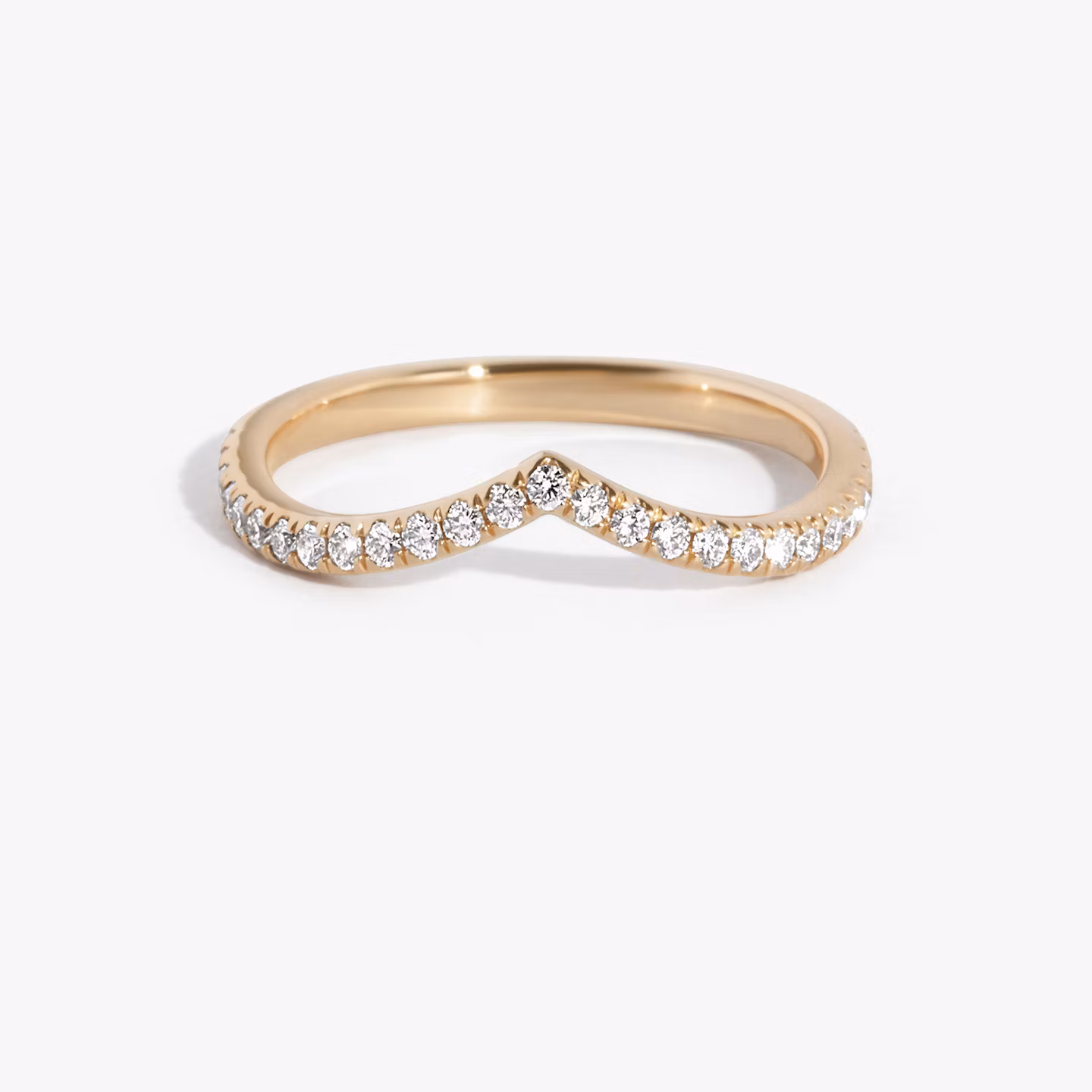 The Chevron Band Round Brilliant | Rose Gold