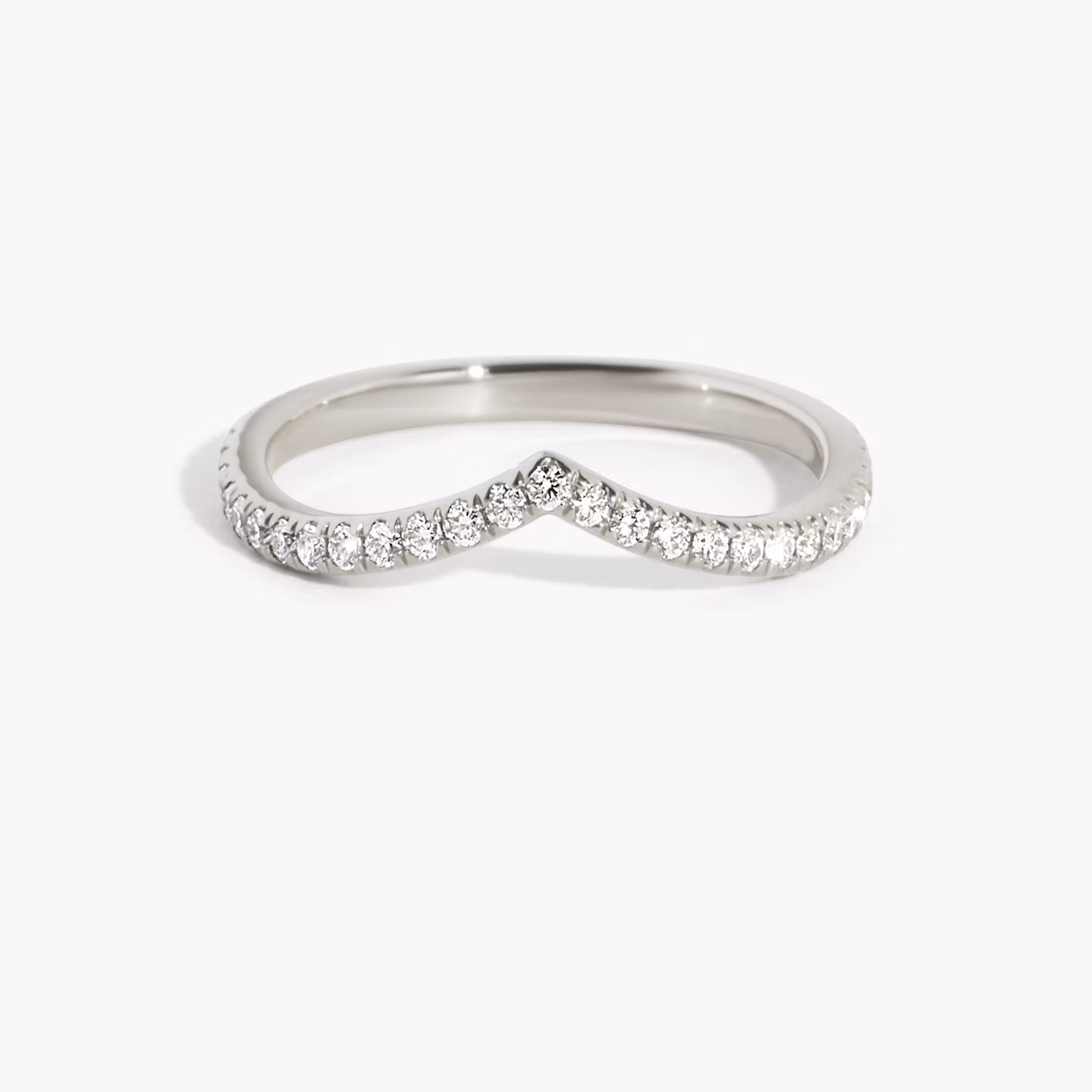 The Chevron Band Round Brilliant | White Gold