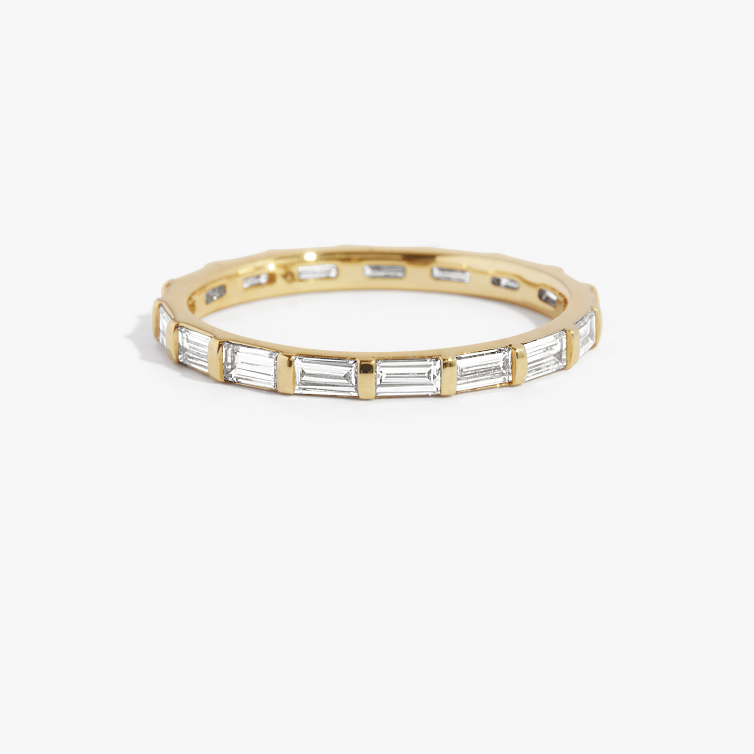 Baguette Infinity wedding band