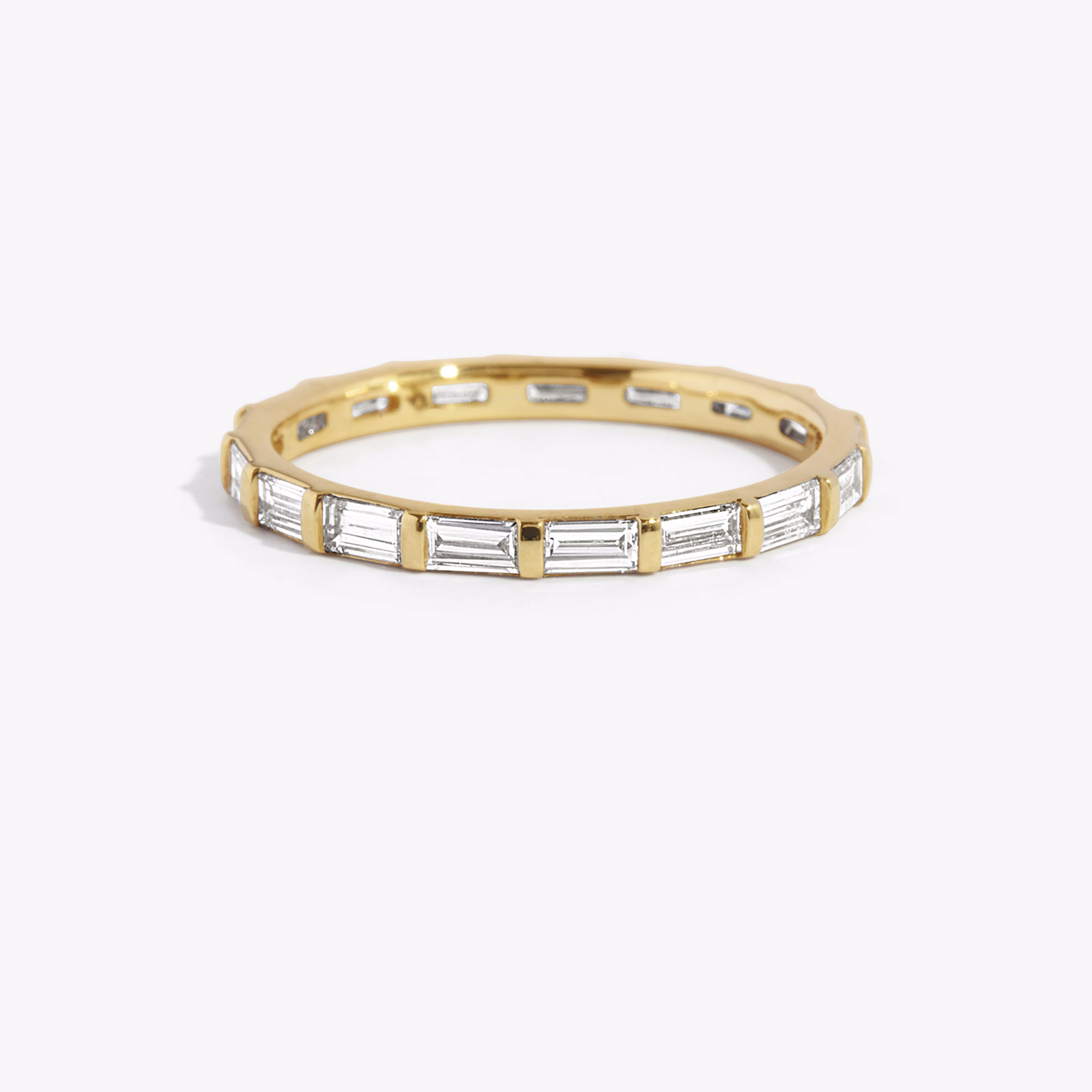 Baguette Infinity wedding band