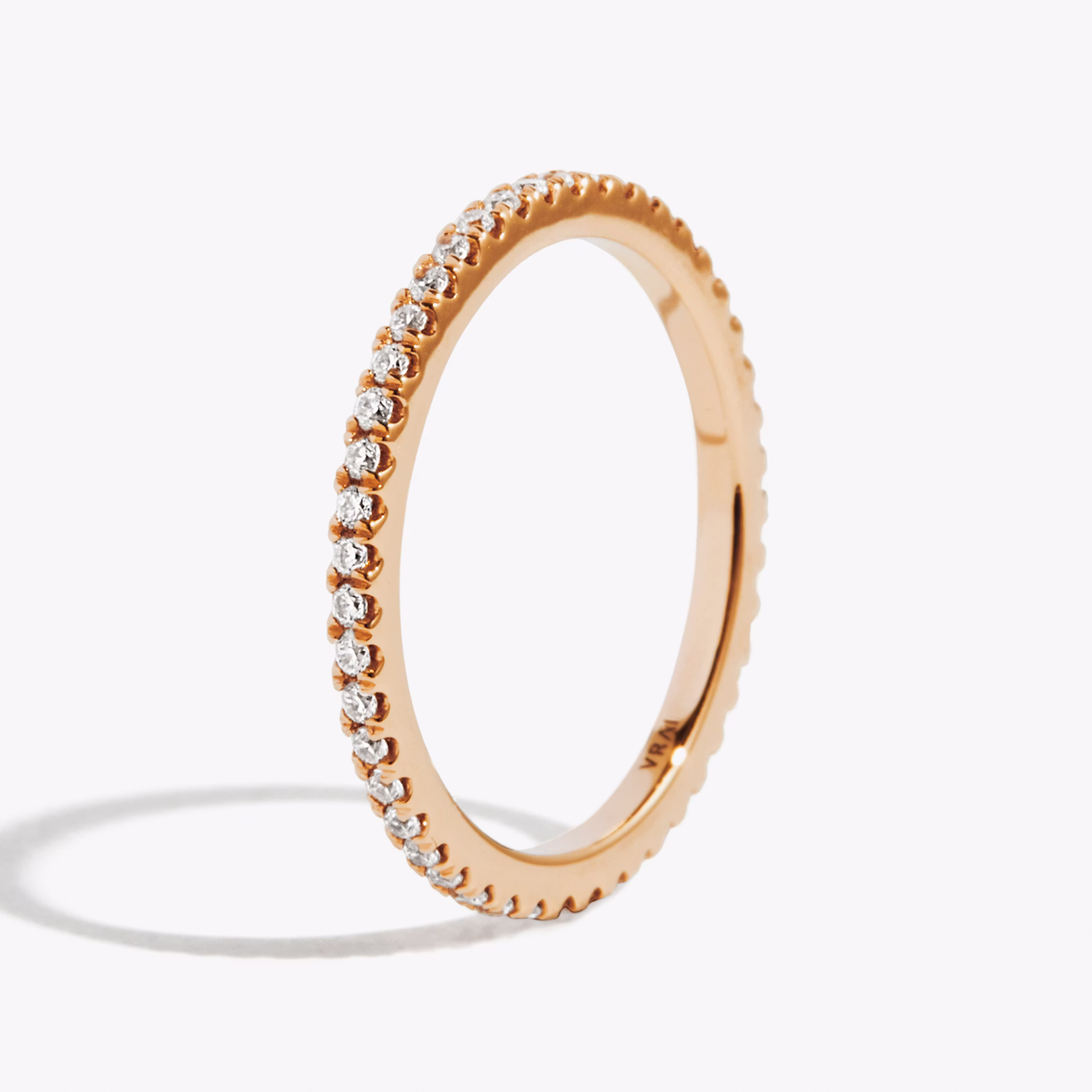 The Infinity Band | Round Brilliant | 14k | Rose Gold | bandVersion: original
