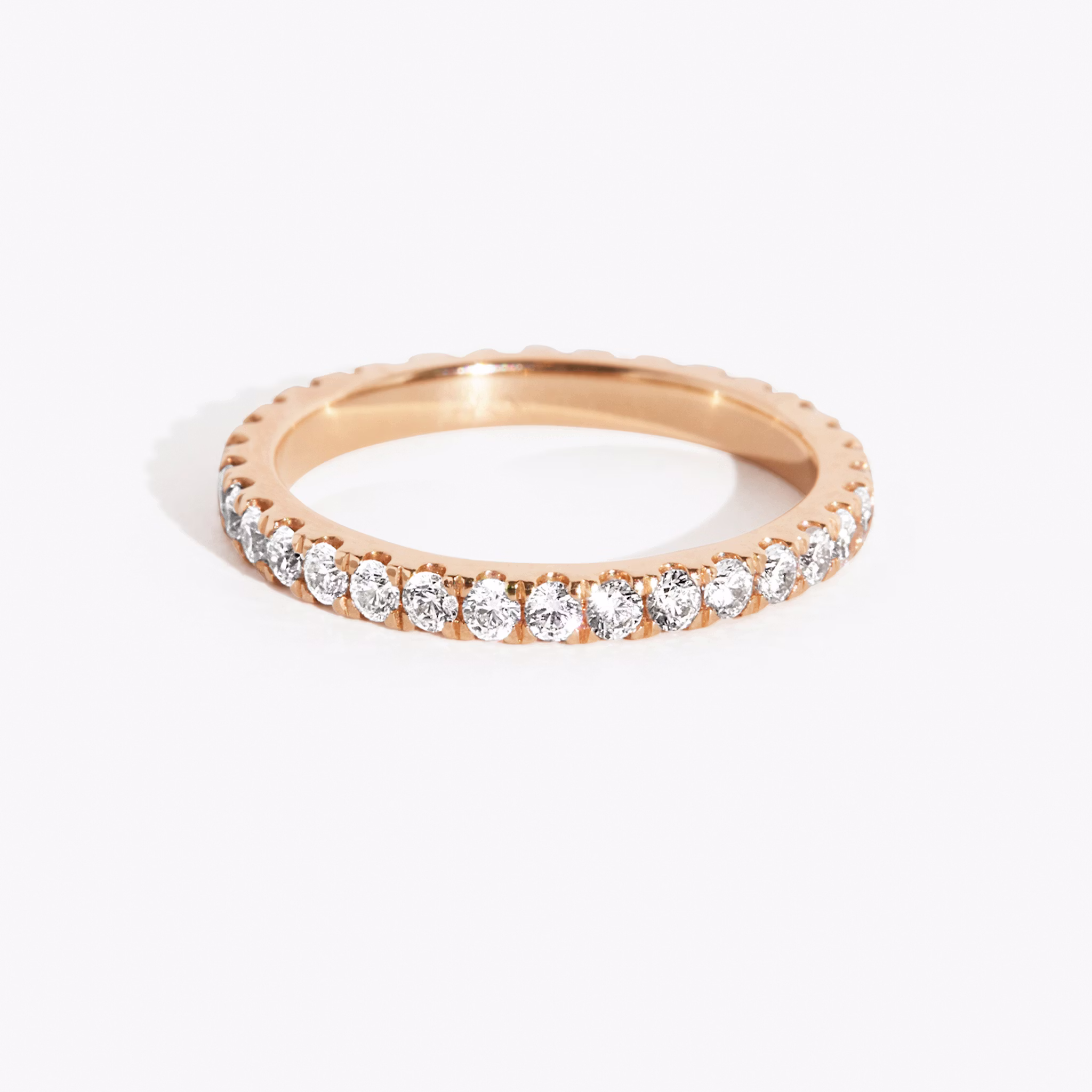 The Infinity Band | Round Brilliant | 14k | Rose Gold | bandVersion: large