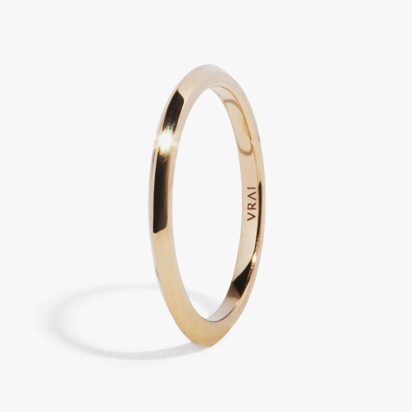 The Knife-Edge Band | 14k | Rose Gold | bandAccent: Plain