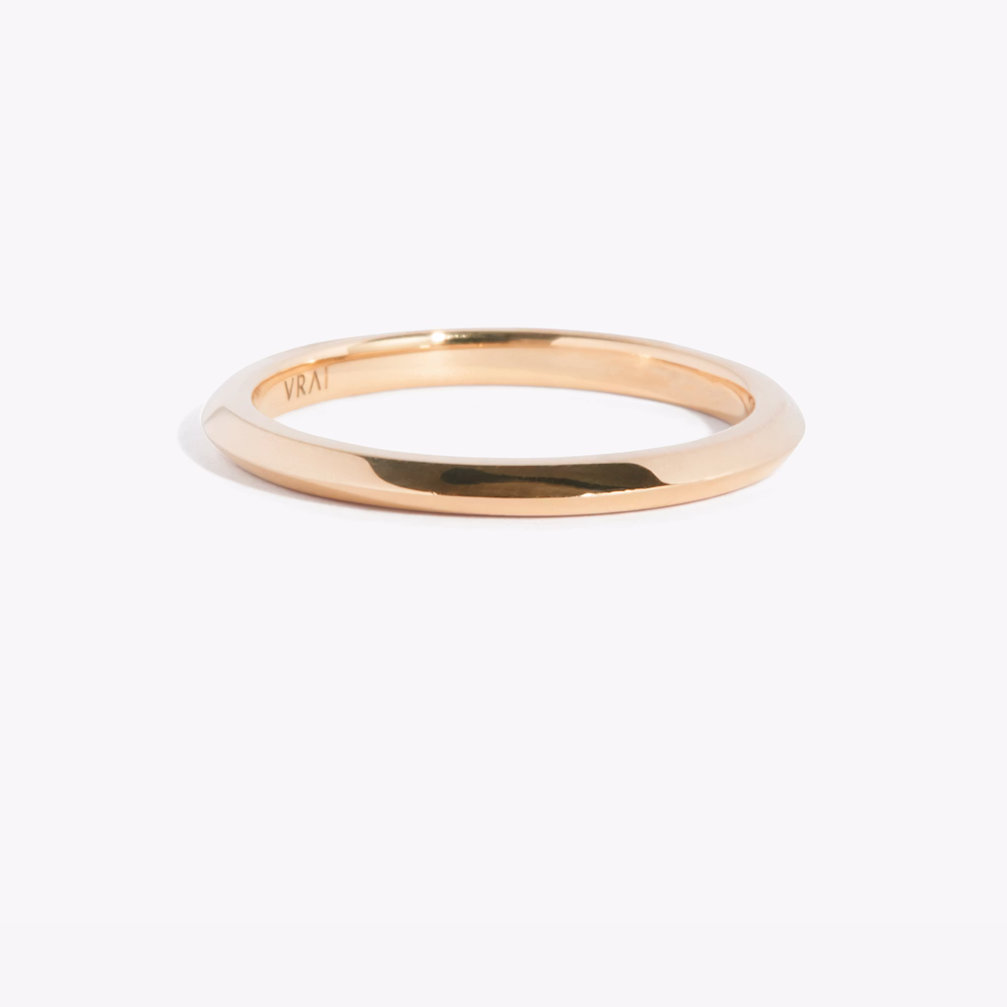 The Knife-Edge Band | 14k | Rose Gold | bandAccent: Plain